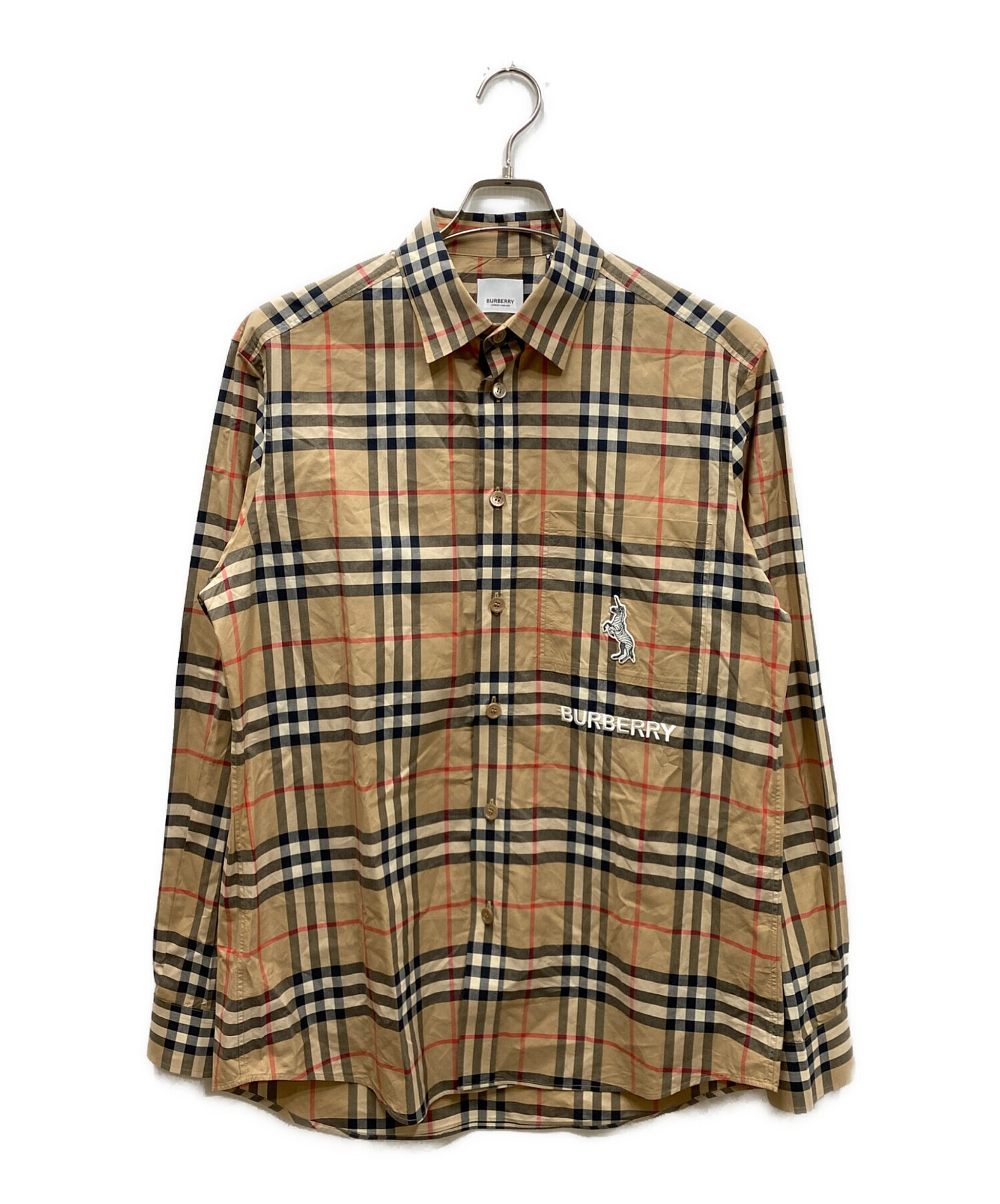 中古・古着通販】BURBERRY (バーバリー) ロゴ刺繍ノバチェック長袖