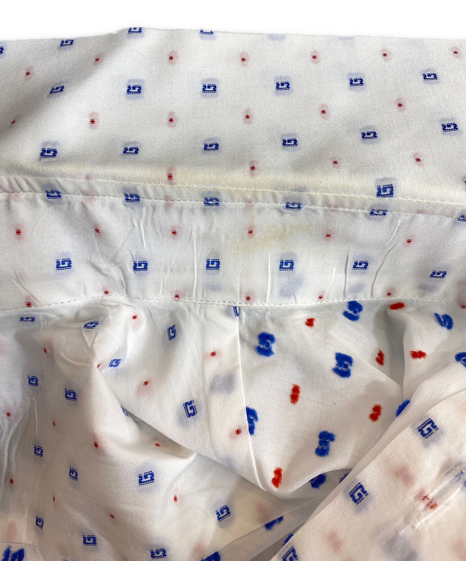 中古・古着通販】GUCCI (グッチ) ステッチデザイン長袖シャツ ホワイト