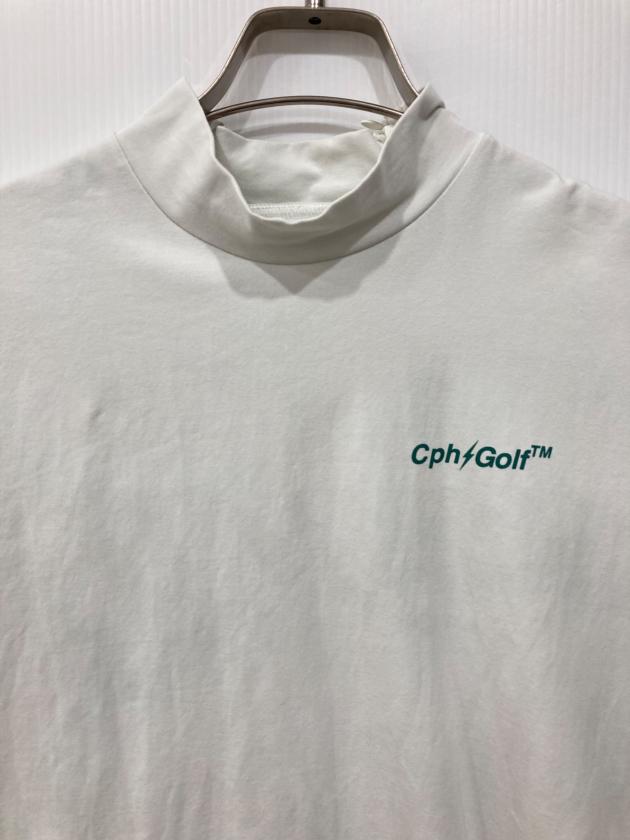 M*B様 cph/golf ファイヤースリーブ モックネックTシャツ ホワイトM 中古・古着通販】Cph Golf (キャプテンズヘルム ゴルフ) モックネックT