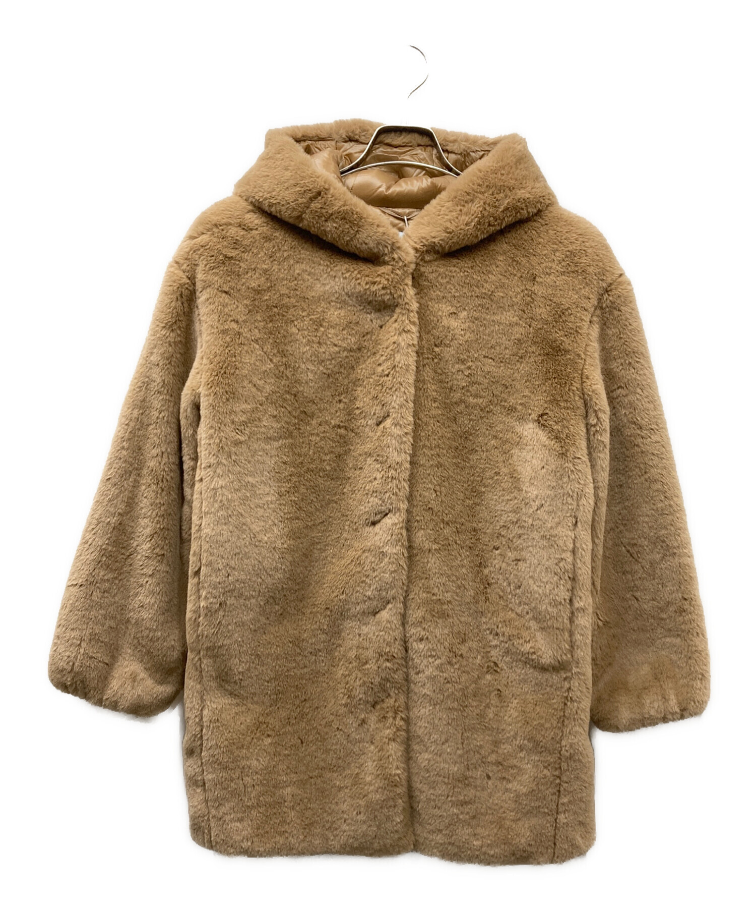 中古・古着通販】HERNO (ヘルノ) エコファーコート ブラウン サイズ 