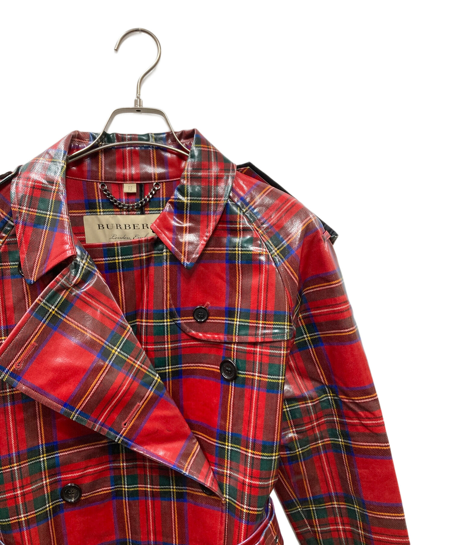 中古・古着通販】BURBERRY (バーバリー) PVCパテント タータンチェック