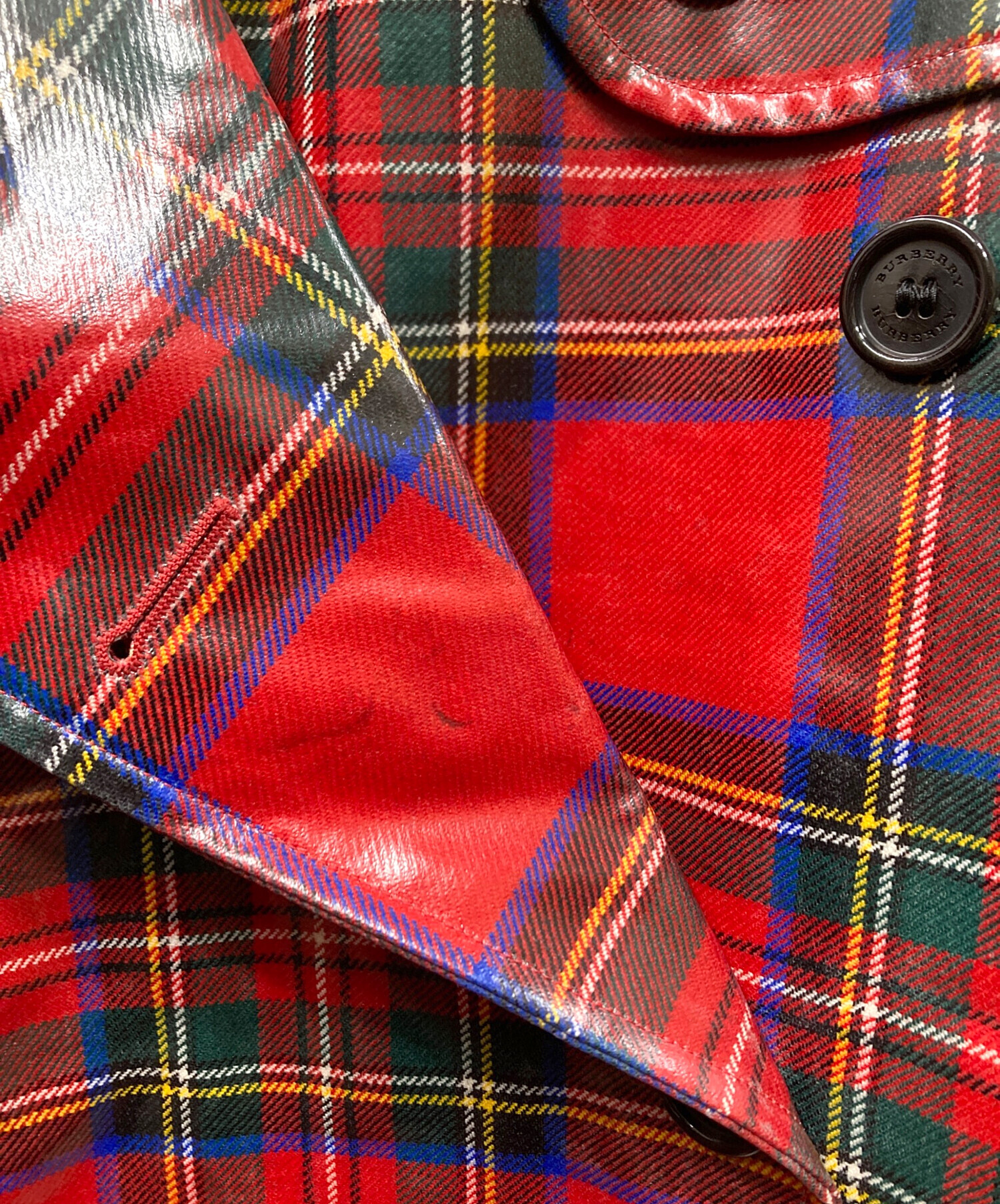 中古・古着通販】BURBERRY (バーバリー) PVCパテント タータンチェック