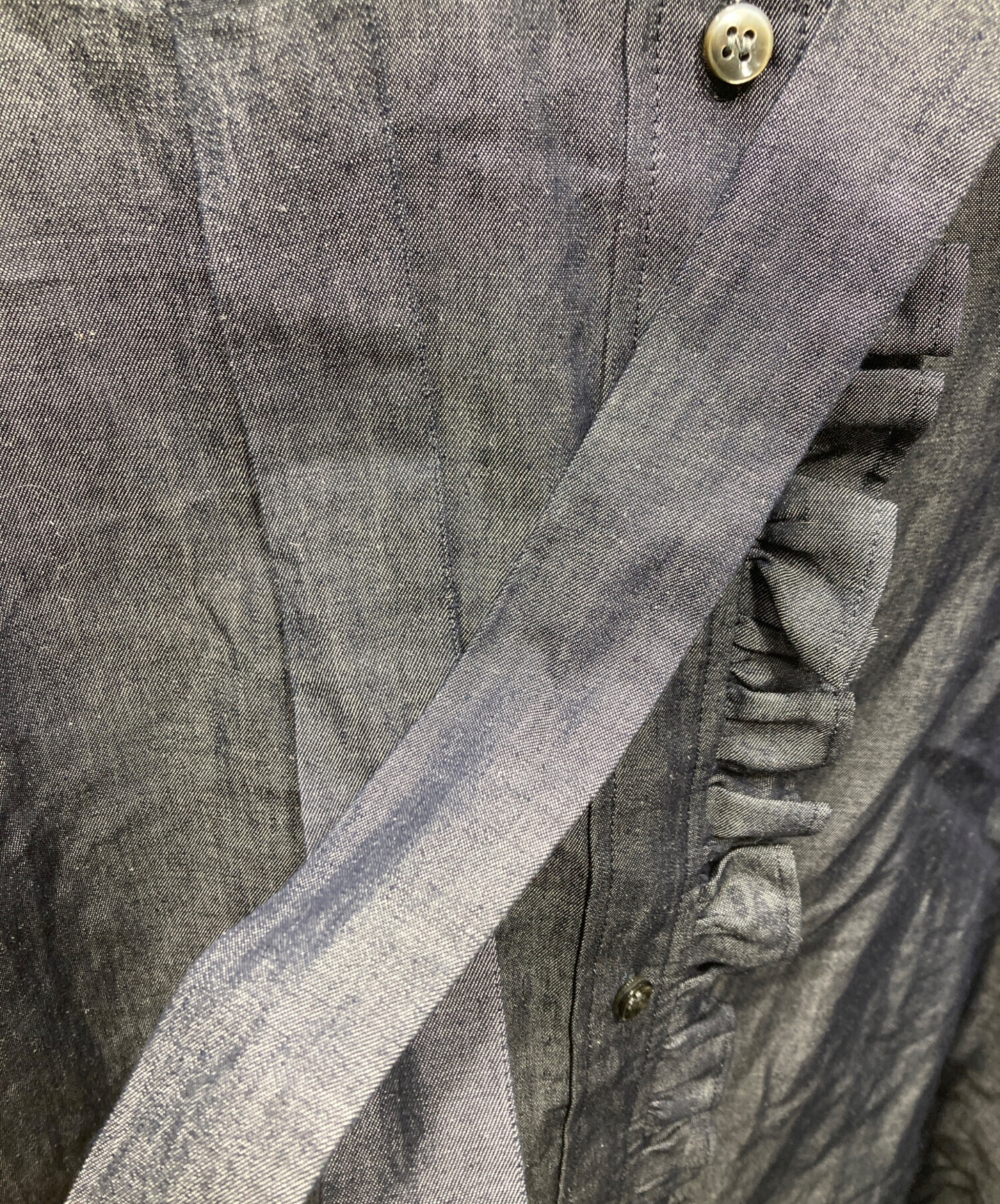 中古・古着通販】DEPAREILLE (デパリエ) DENIM BOW SHIRT / デニムボウ 