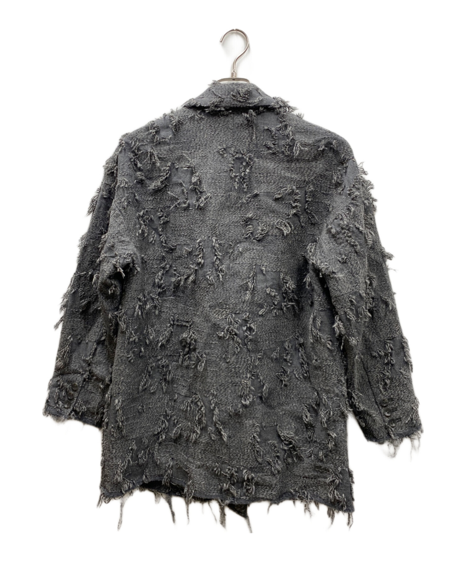 中古・古着通販】ERiKOKATORi (エリコカトリ) ripped wool w jacket 