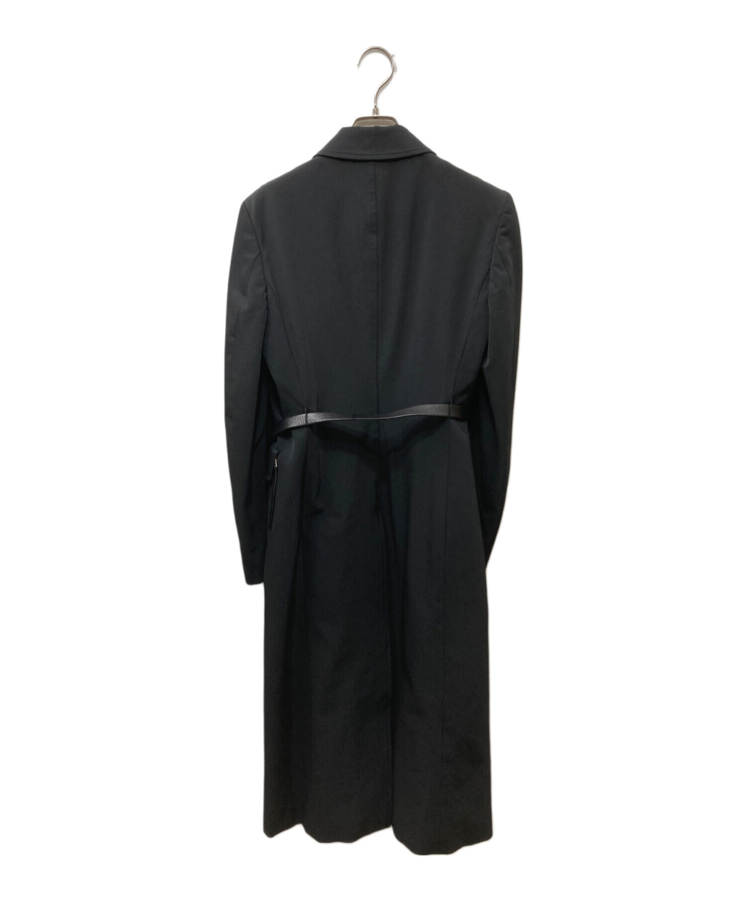 中古・古着通販】PRADA (プラダ) レザー切替ステンカラーコート