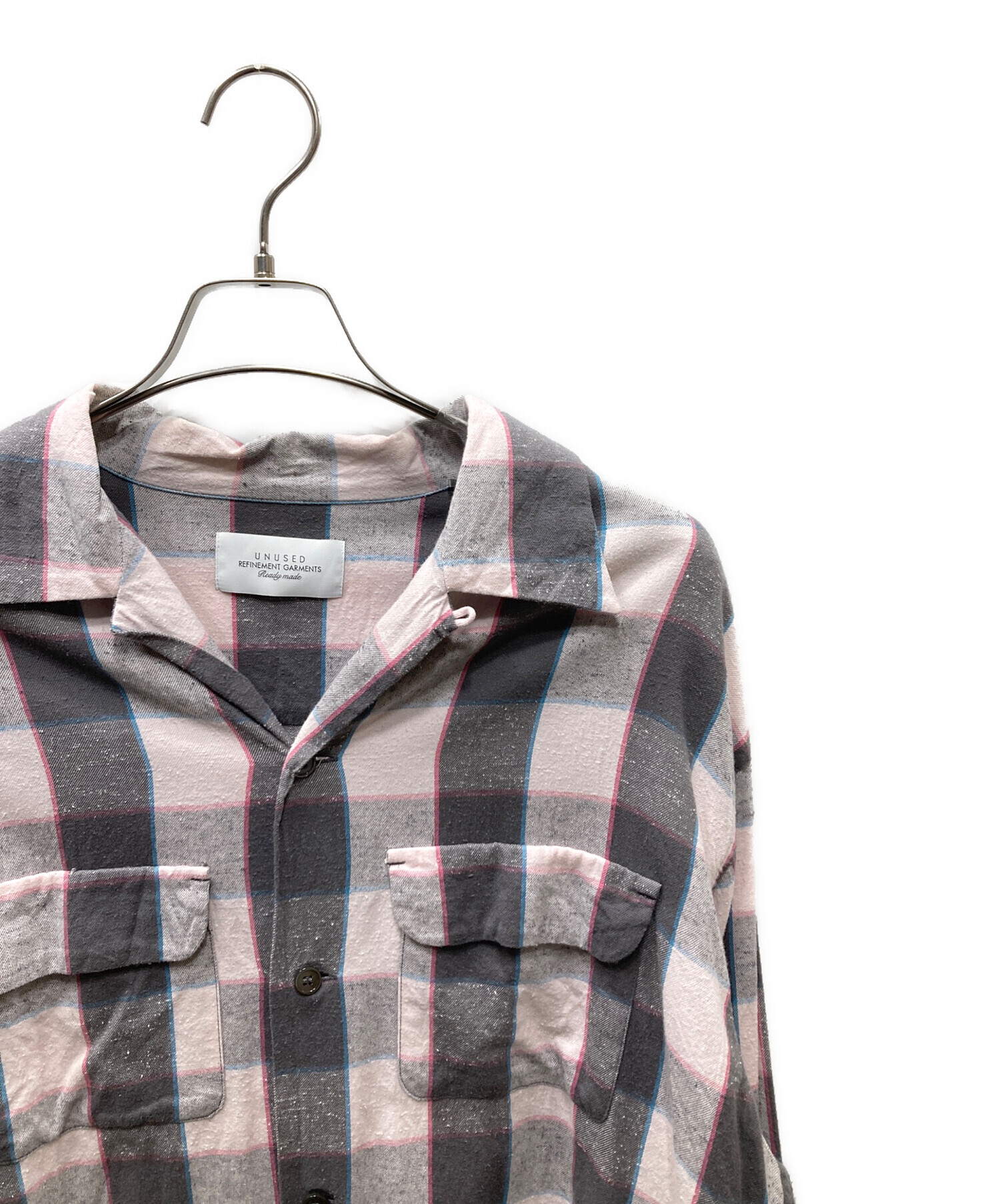 中古・古着通販】UNUSED (アンユーズド) Long sleeve check shirt