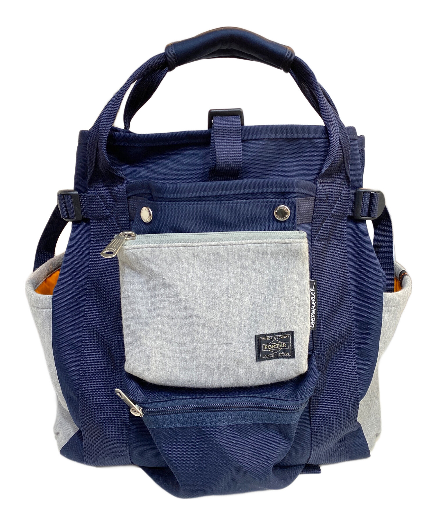 PORTERxLOOPWHEELER＿BACKPACK＿ループウィラーリュック 中古・古着通販】PORTER (ポーター) LOOPWHEELER (ループウィラー
