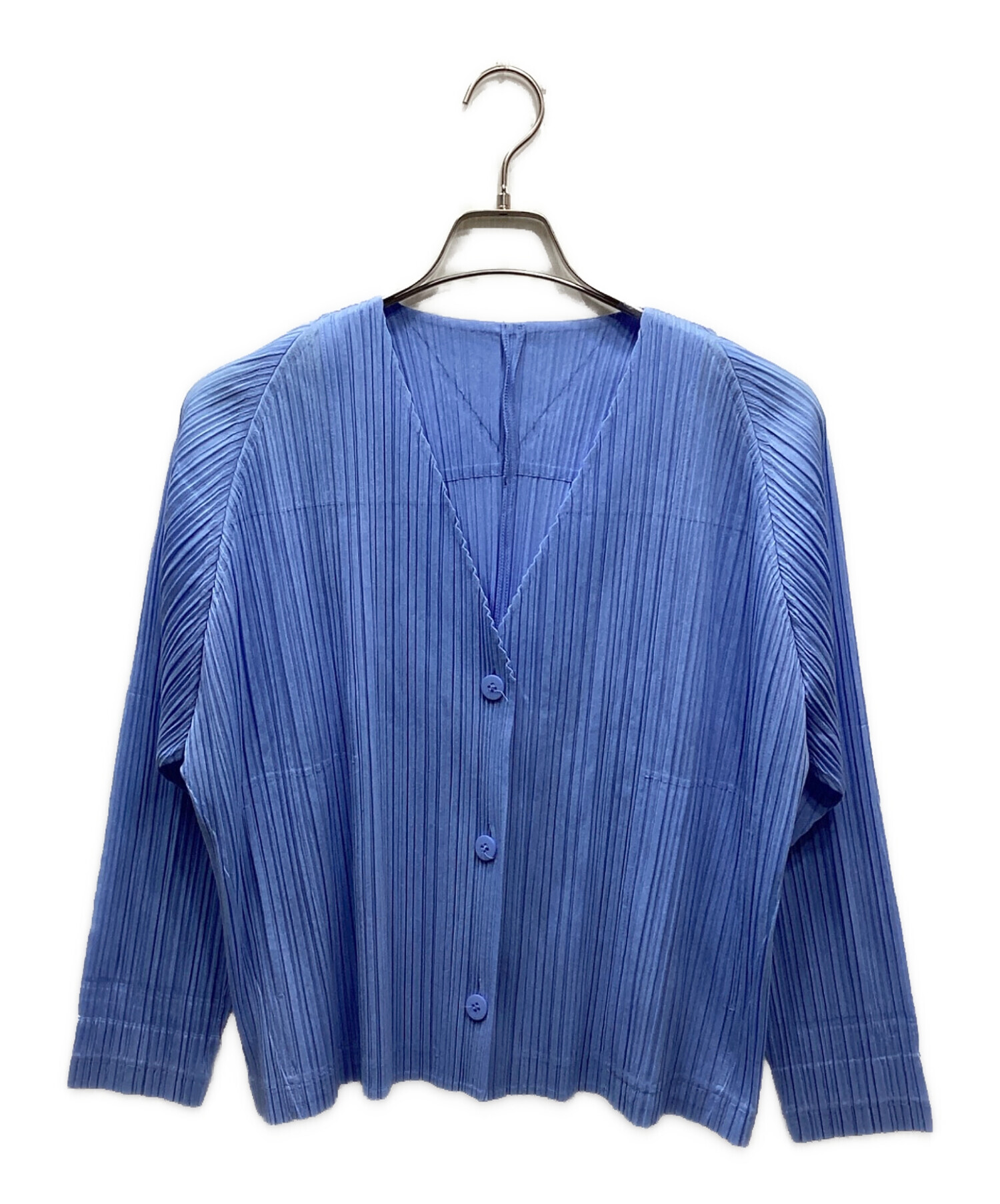 Pleats please ブルー　カーディガン 中古・古着通販】PLEATS PLEASE ISSEY MIYAKE (プリーツプリーズ