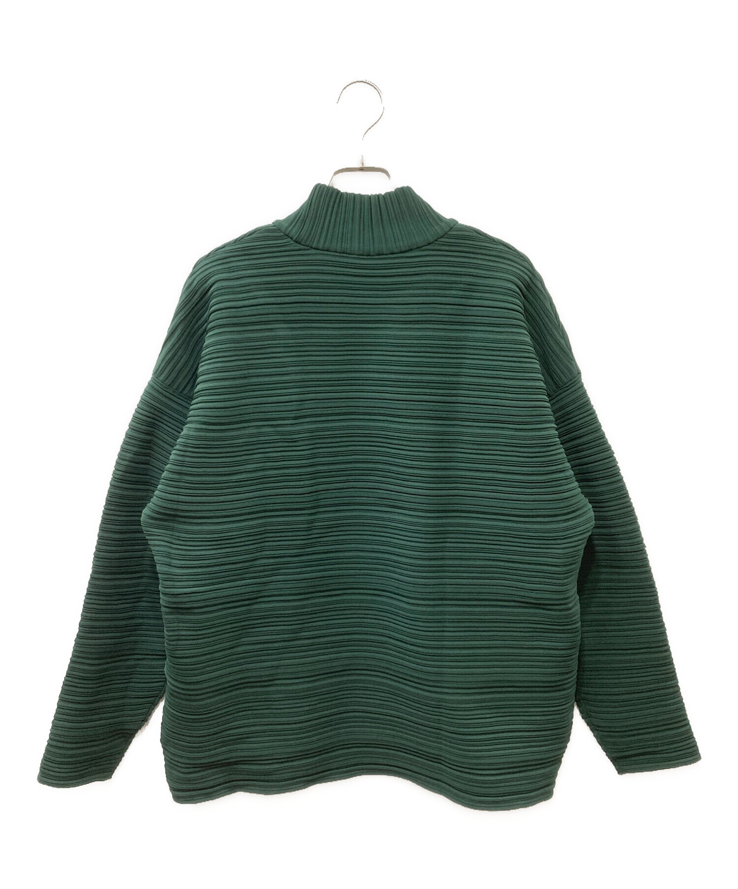 PLEATS PLEASE カットソー【サイズ3 L相当】【グリーン】 中古・古着通販】PLEATS PLEASE (プリーツプリーズ) プリーツニット