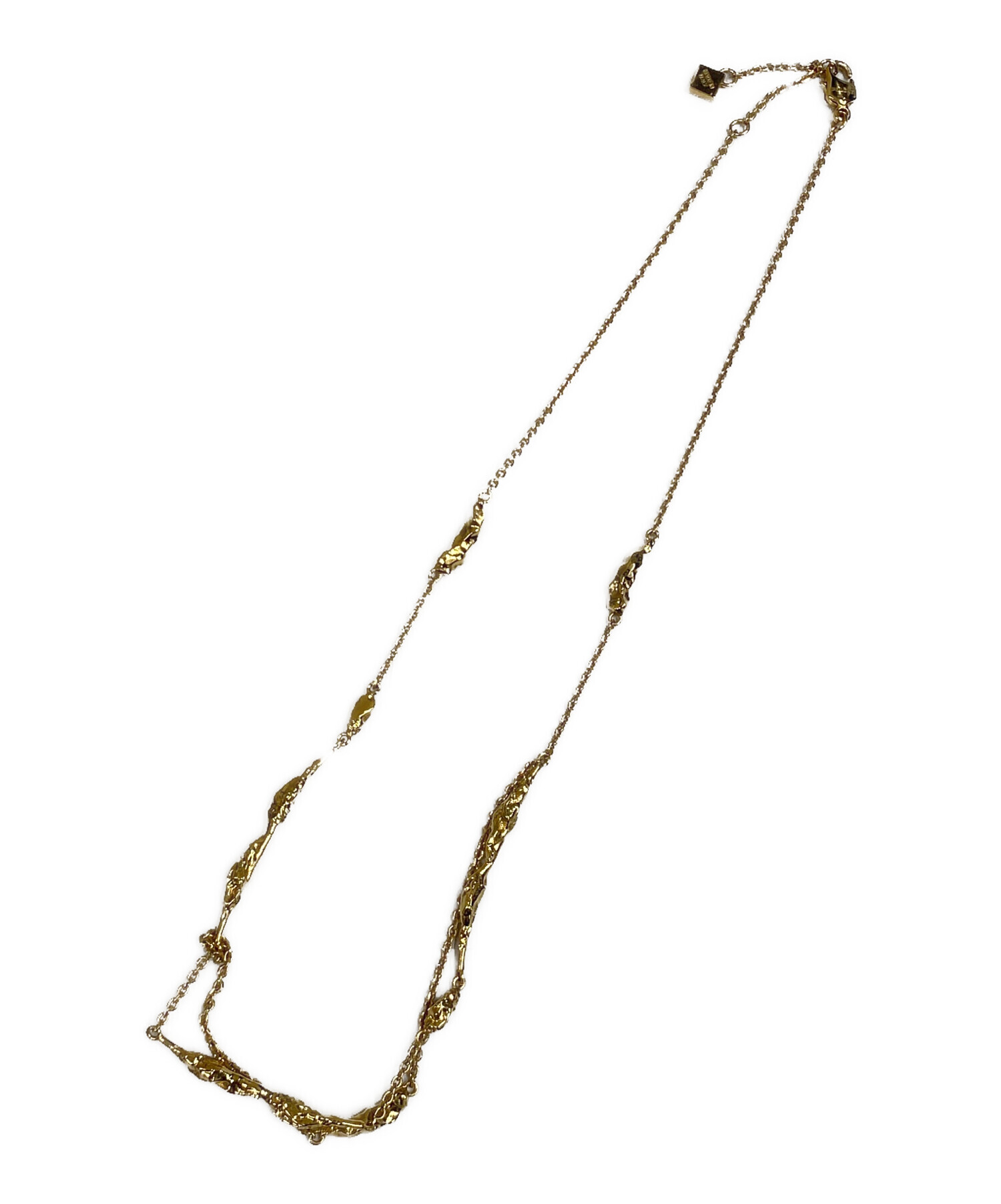 ポレーヌ POLÈNE EROZ ダブルチェーン ネックレス 美品 ゴールド 金 ポレーヌ POLÈNE EROZ ダブルチェーン ネックレス 美品 ゴールド 金