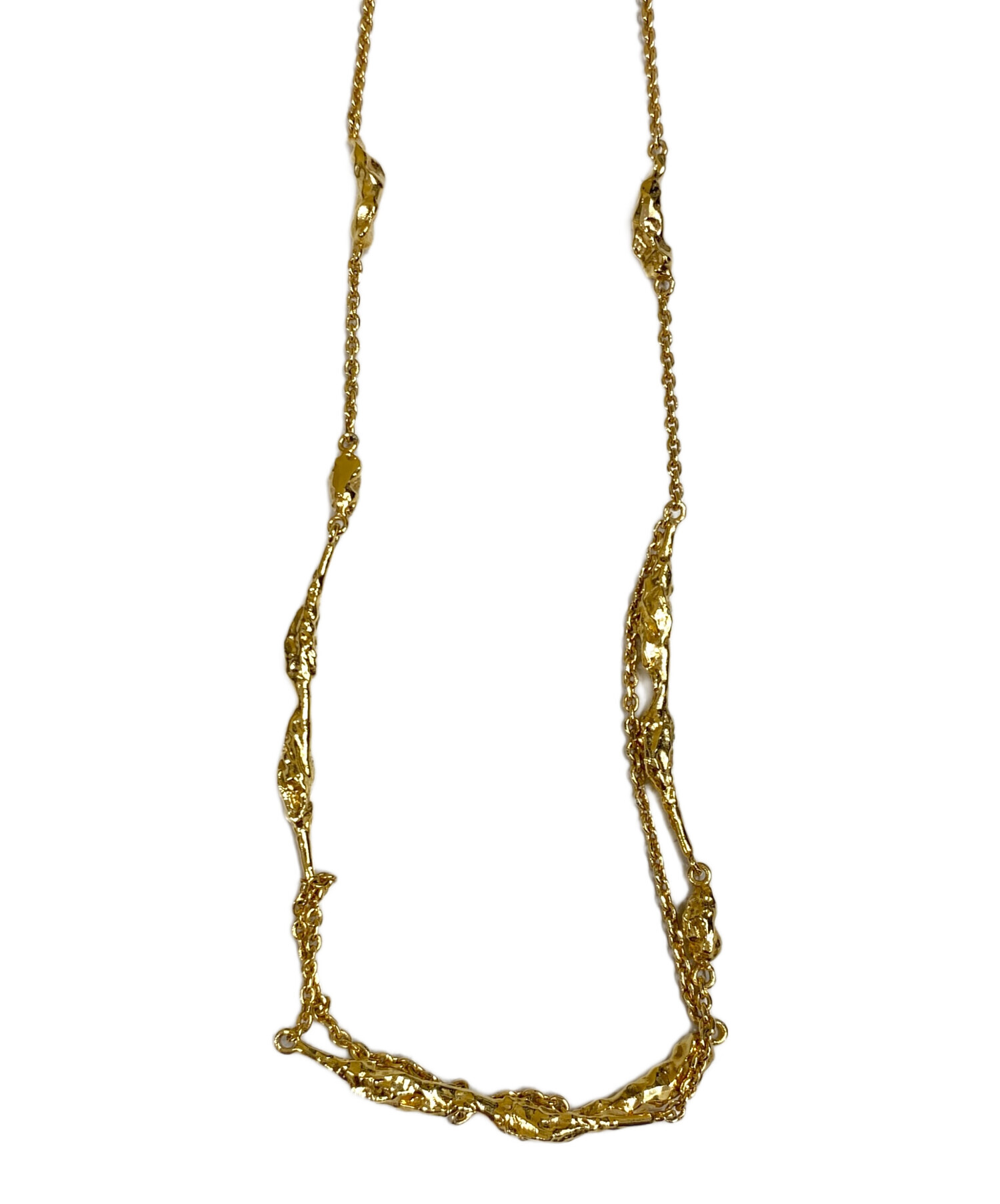 ポレーヌ POLÈNE EROZ ダブルチェーン ネックレス 美品 ゴールド 金 ポレーヌ POLÈNE EROZ ダブルチェーン ネックレス 美品 ゴールド 金