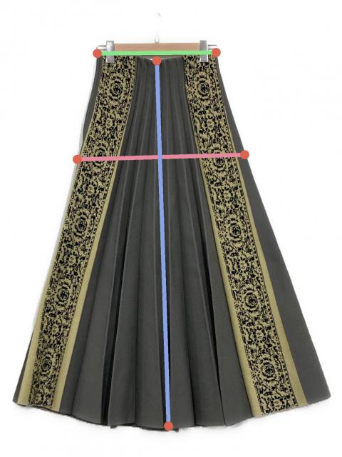 中古・古着通販】Ameri (アメリ) SIDE PLEATS JACQUARD KNIT SKIRT