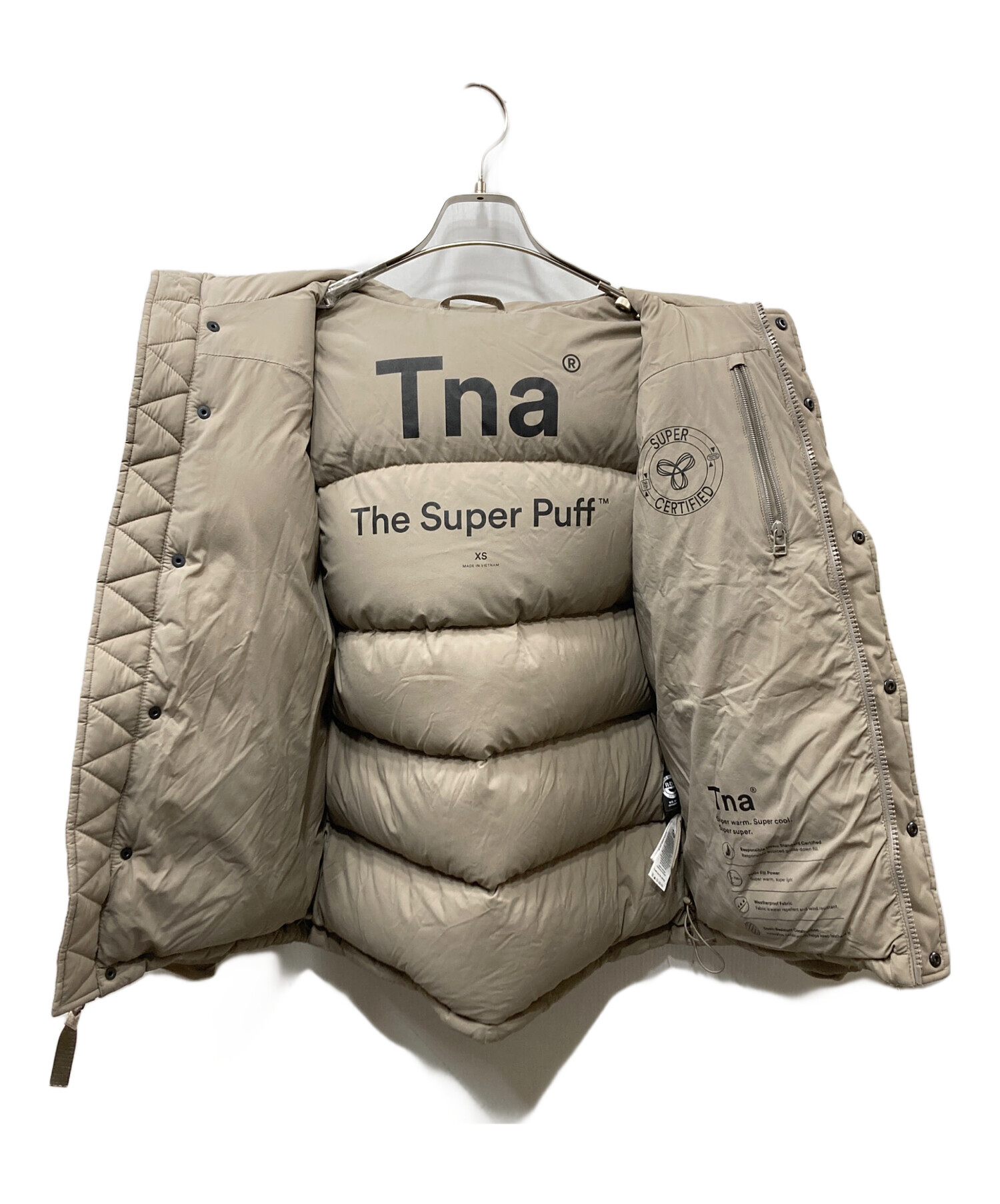 中古・古着通販】Tna (ティーネヌエー) ダウンジャケット ベージュ 