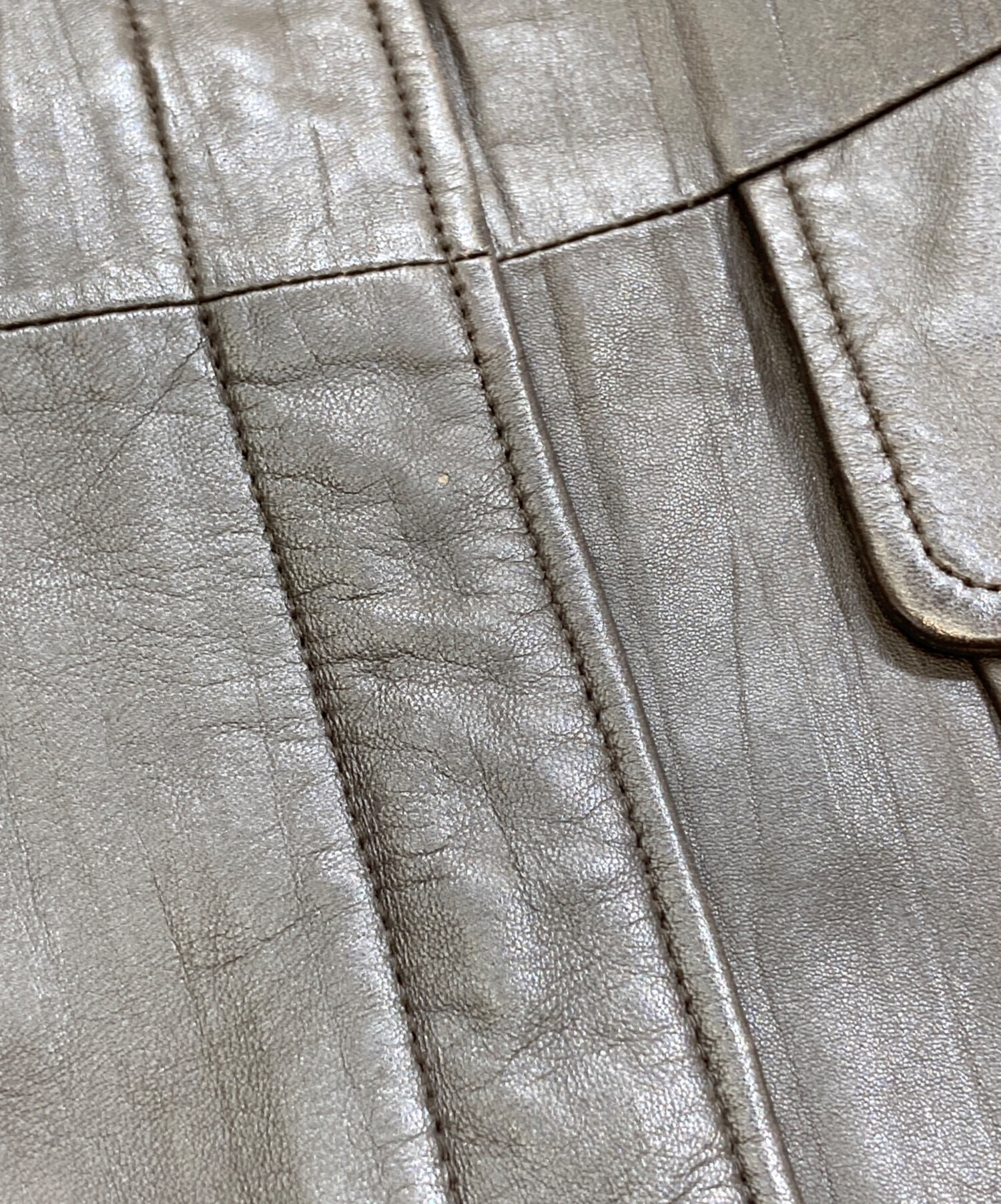 中古・古着通販】BALMAIN (バルマン) ラムレザーコート ブラウン