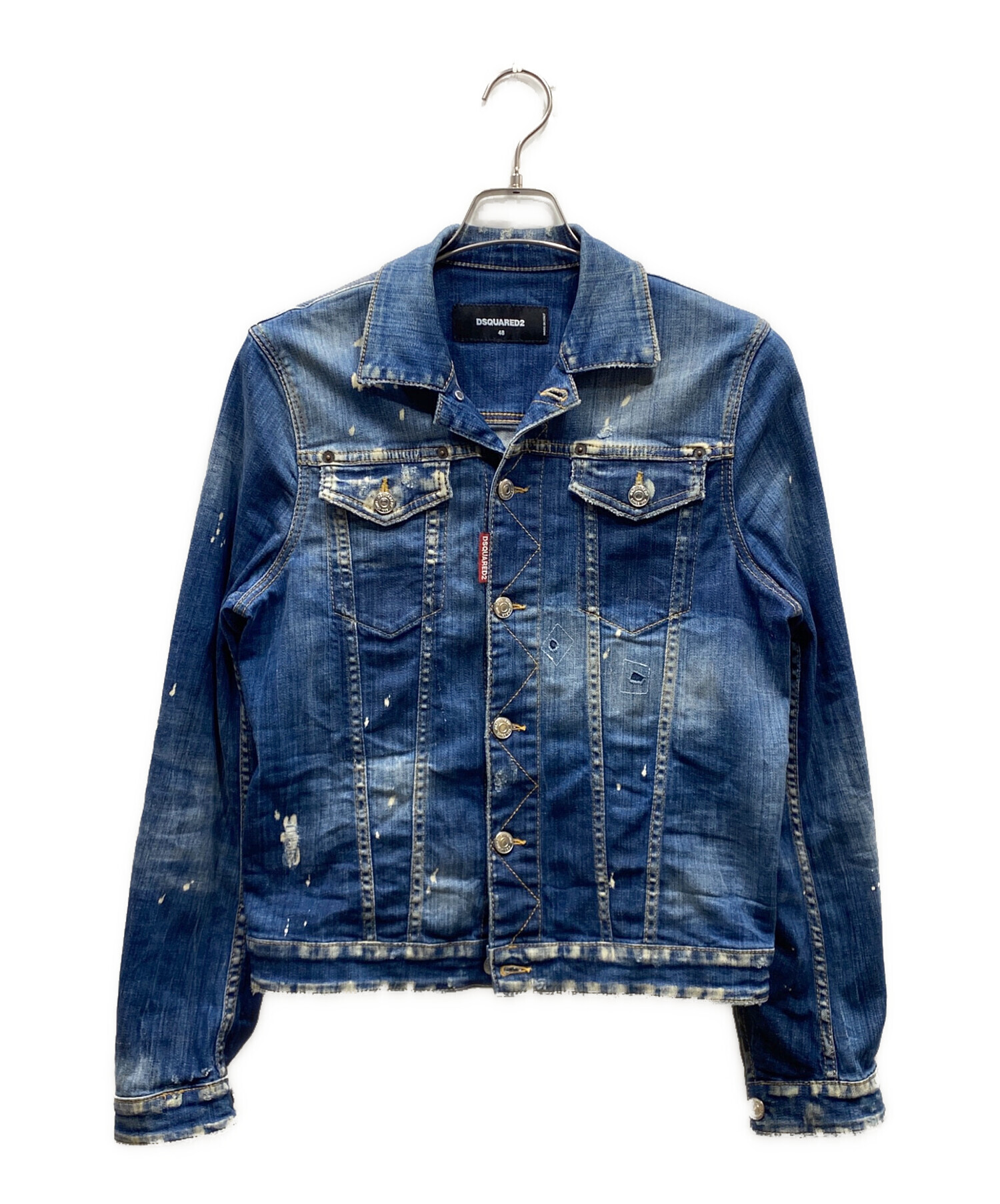 DSQUARED2 デニムジャケット サイズ48 中古・古着通販】DSQUARED2 (ディースクエアード) デニムジャケット