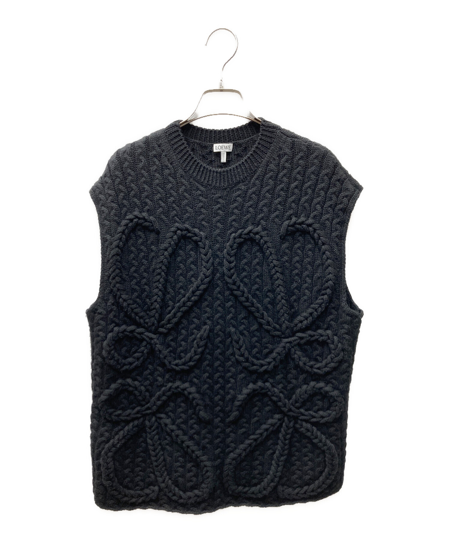 ロエベ　アナグラムニット　XSサイズ 中古・古着通販】LOEWE (ロエベ) アナグラムニットベスト ブラック