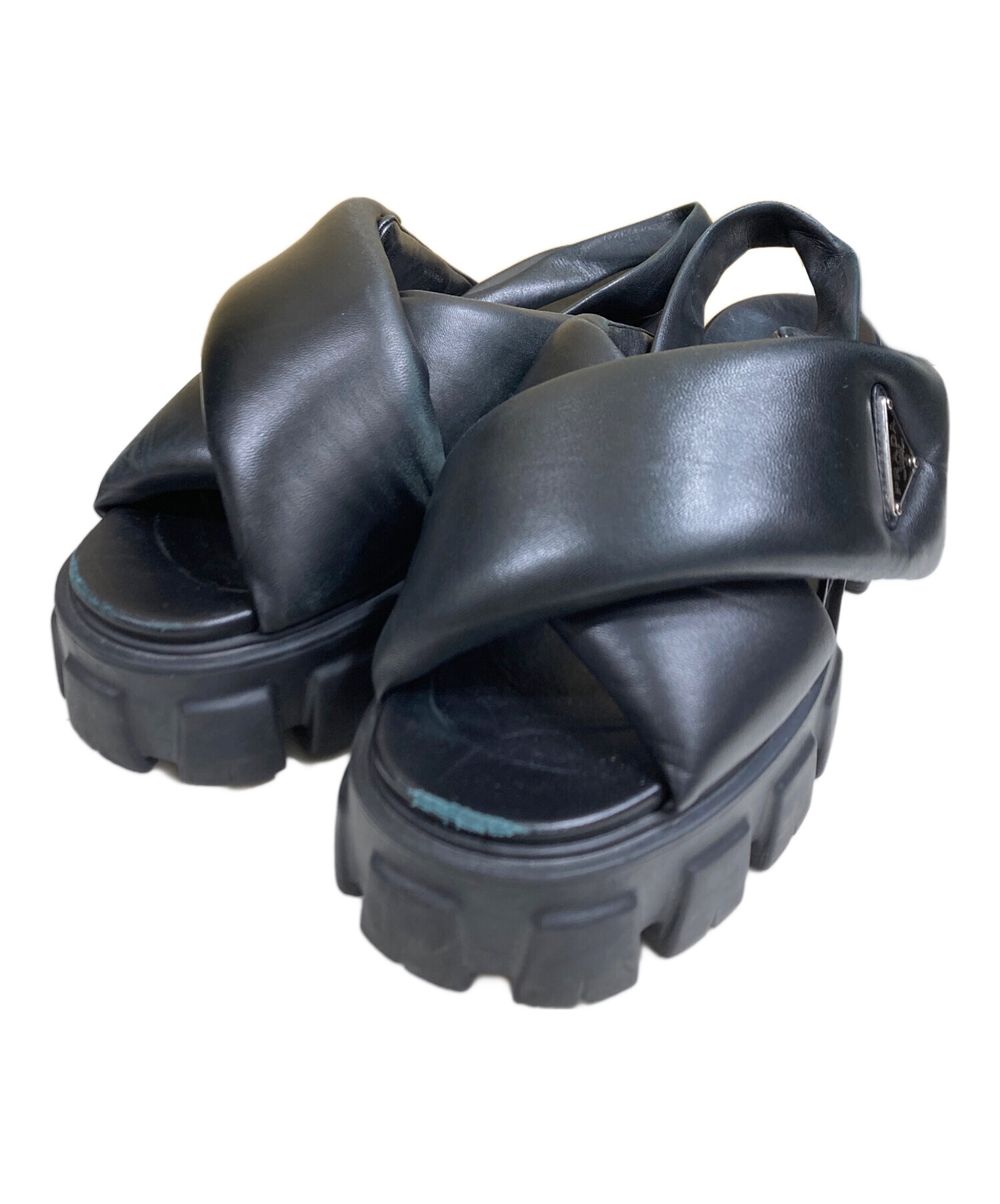 【未使用】プラダ　PRADA　サンダル　モノリス　ナストロ レザー 未使用】プラダ PRADA サンダル モノリス ナストロ レザー 楽天市場