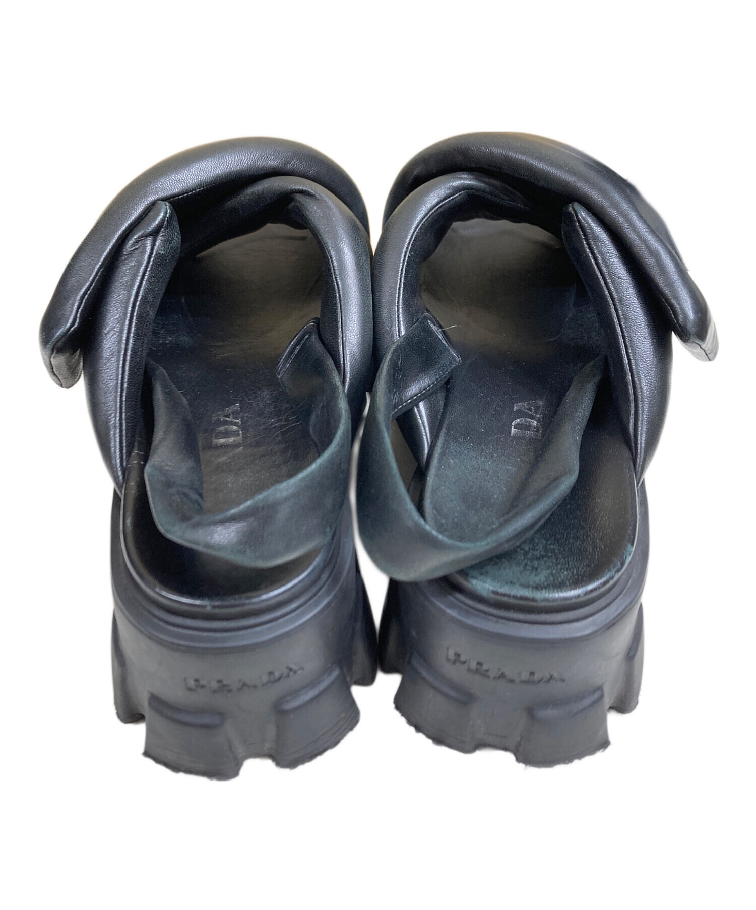 中古・古着通販】PRADA (プラダ) モノリスパテッドレザーサンダル