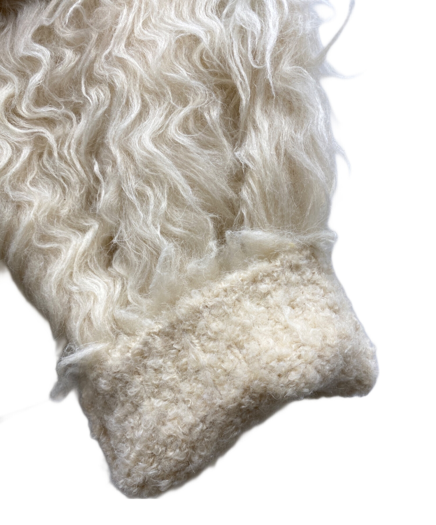 中古・古着通販】CLANE (クラネ) BI COLOR SHAGGY KNIT CARDIGAN