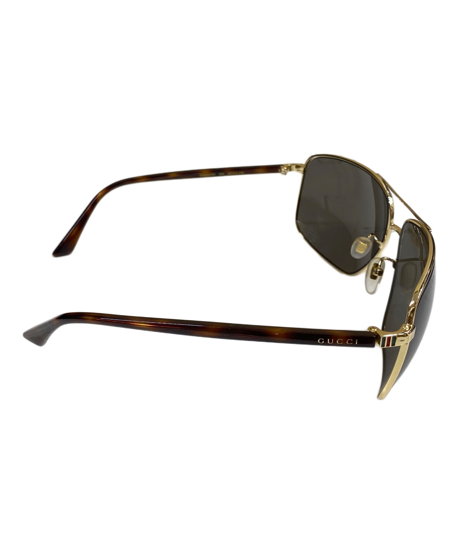 ヴィンテージ グッチ GUCCI サングラス ティアドロップ ツーブリッジ 中古・古着通販】GUCCI (グッチ) ティアドロップ サングラス ブラック