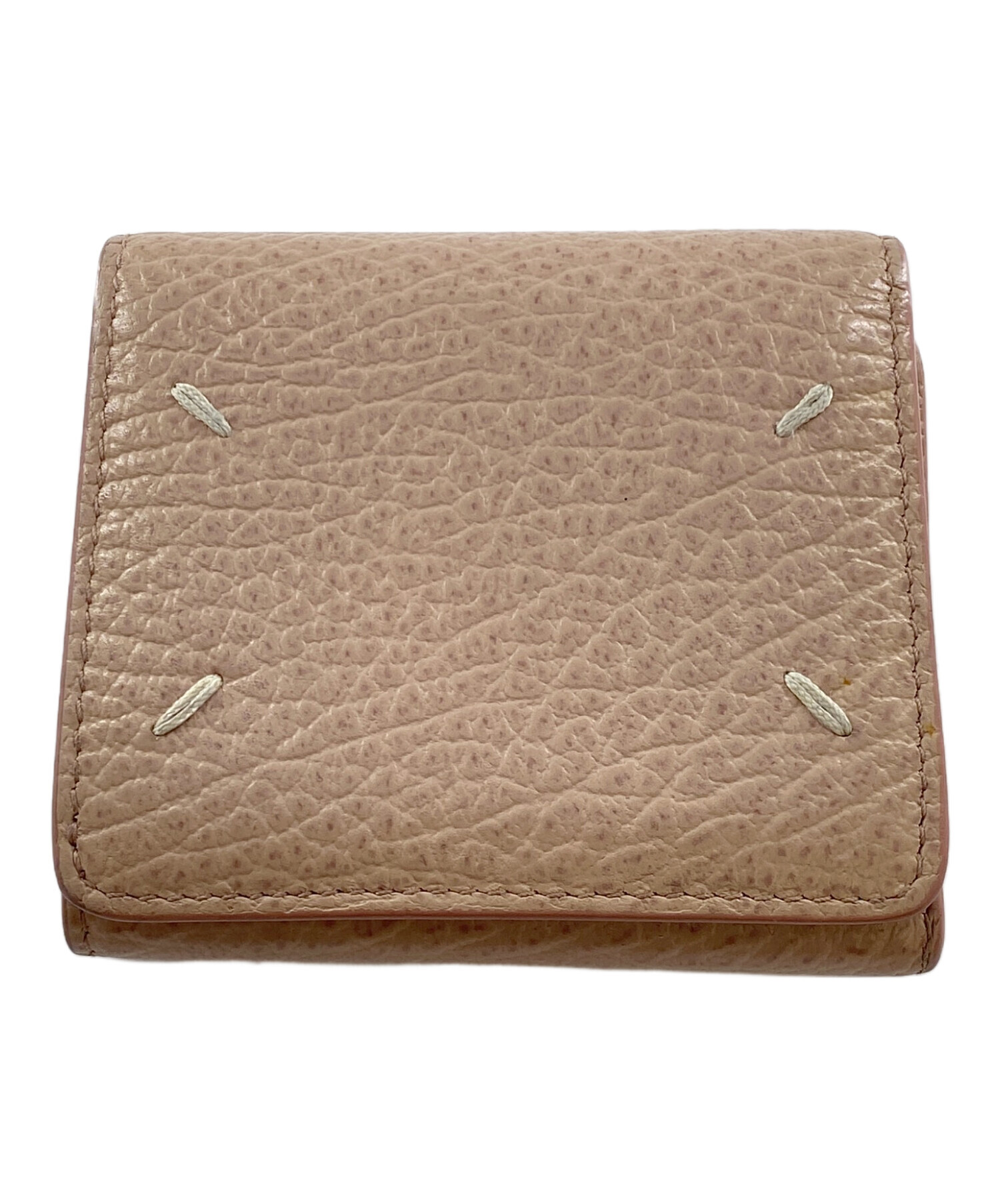 メゾンマルジェラ maison margiela 三つ折り財布 ピンクベージュ 中古・古着通販】Maison Margiela (メゾンマルジェラ) 3つ折り財布