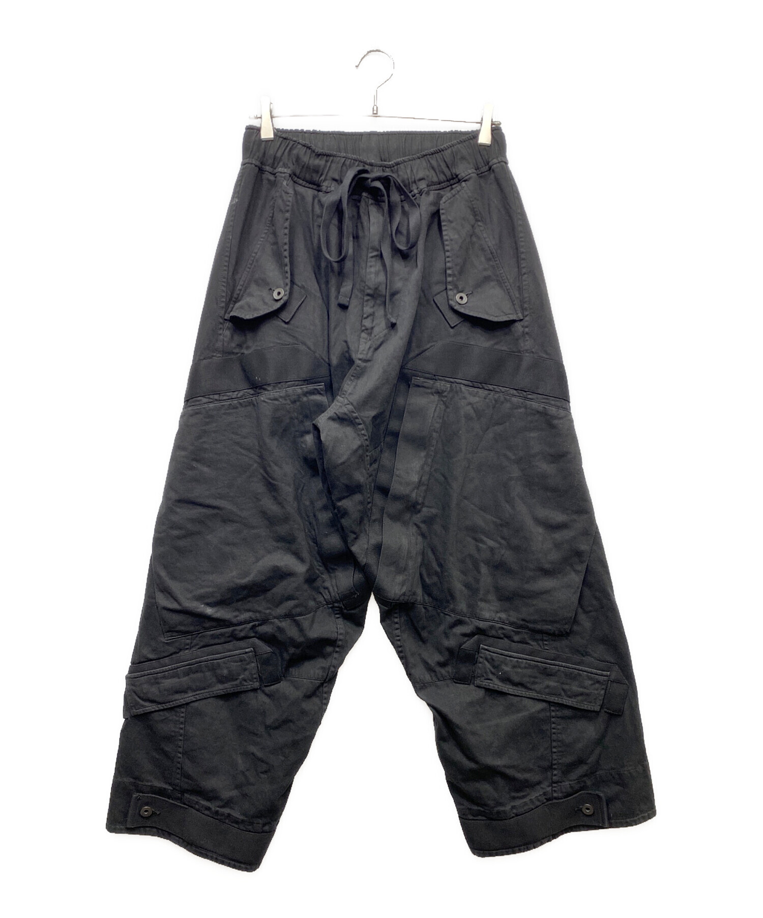 中古・古着通販】JULIUS (ユリウス) ワイドバギーパンツ ブラック 