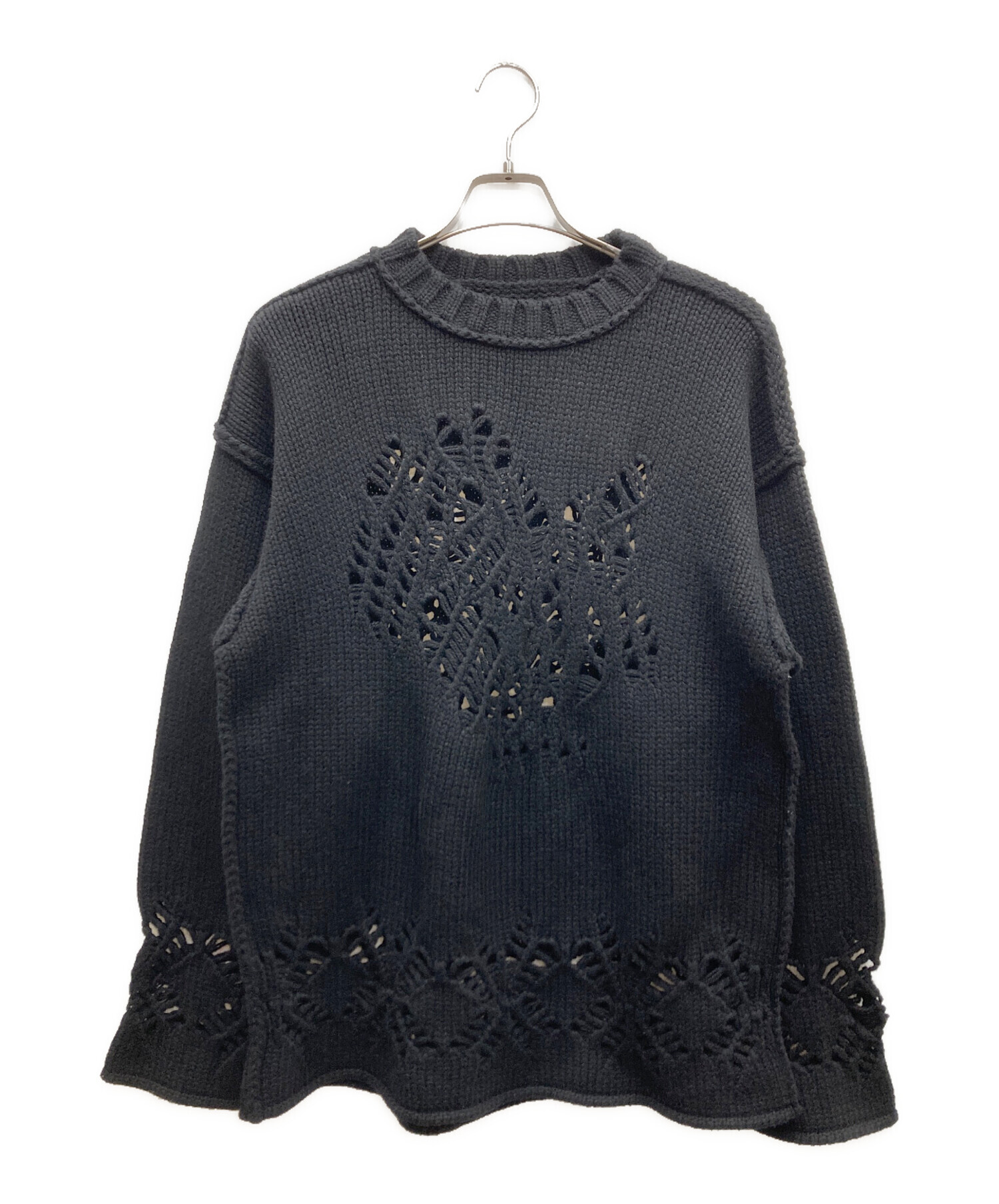 中古・古着通販】Tamme (タム) 23AW EAGLE PATTERN DAMAGE KNIT 