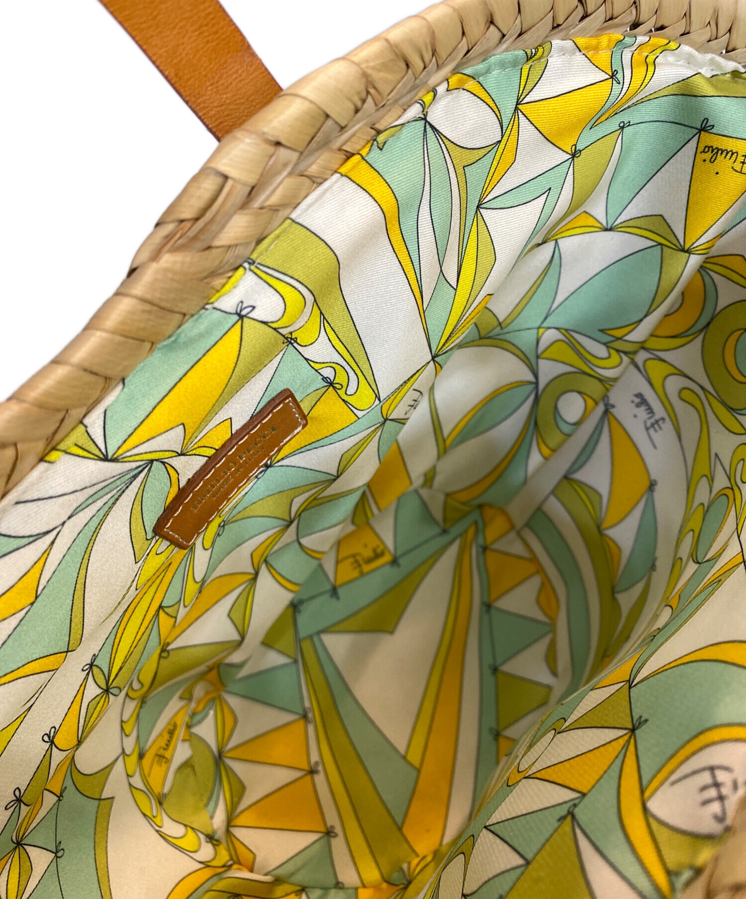 最終値下げ★美品　EMILIO PUCCI エミリオプッチ　カゴバッグ 中古・古着通販】Emilio Pucci (エミリオ プッチ) 裏地総柄 カゴバッグ
