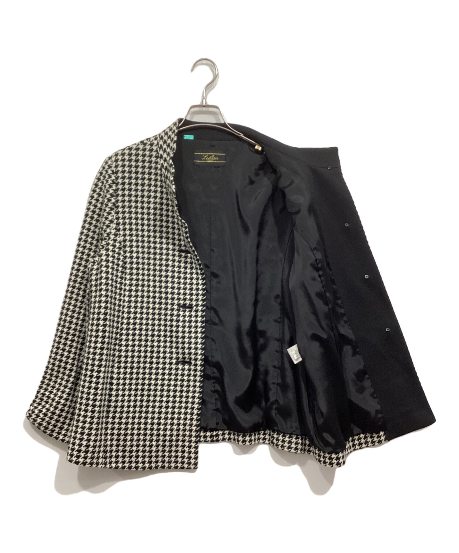 中古・古着通販】Leilian (レリアン) ノーカラージャケット ブラック