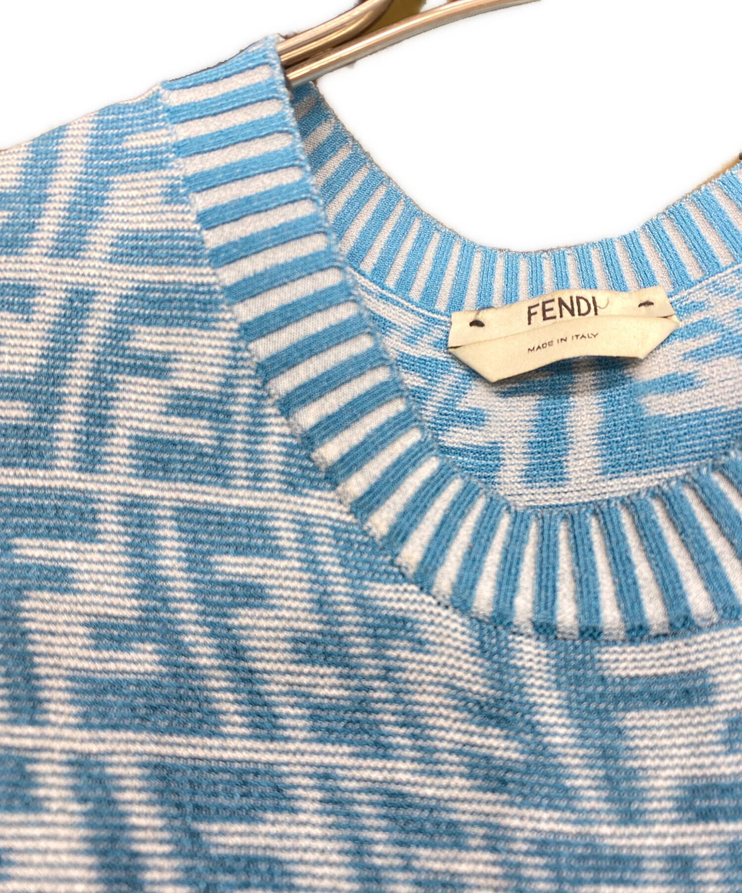 中古・古着通販】FENDI (フェンディ) ズッカ柄ノースリーブニット