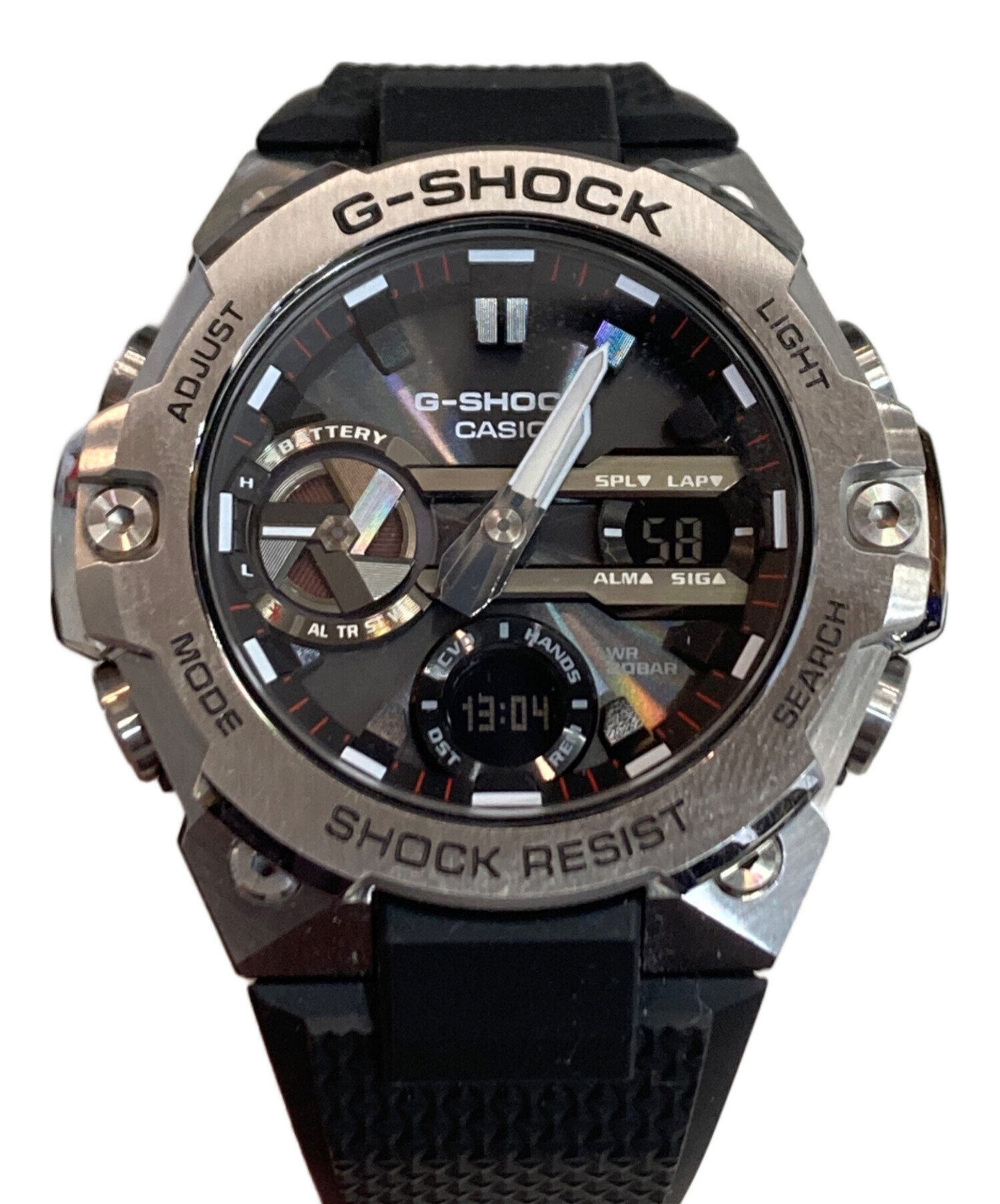 中古CASIO G-SHOCK ソーラー腕時計 ブラック 中古・古着通販】CASIO (カシオ) Gスチール Bluetooth タフソーラー