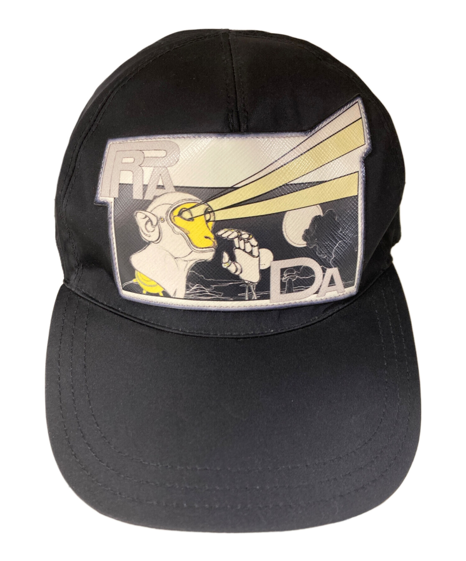 【過去にあんしん鑑定済】PRADA プラダ　ナイロンキャップ ロゴプレート　帽子 中古・古着通販】PRADA (プラダ) TESSUTO Monkey Cap ナイロンキャップ