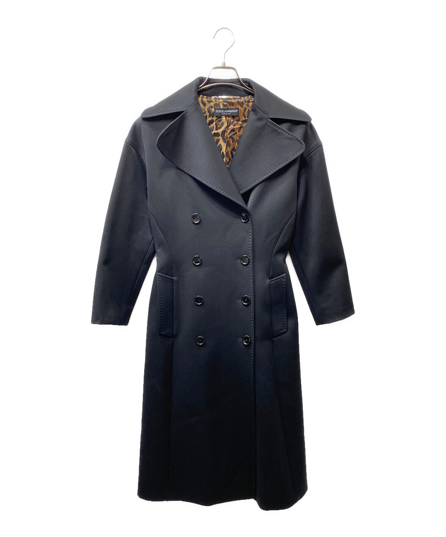 ドルチェアンドガッバーナ[カシミヤ アンゴラ]ロングコート M レオパード ドルチェアンドガッバーナ[カシミヤ アンゴラ]ロングコート M