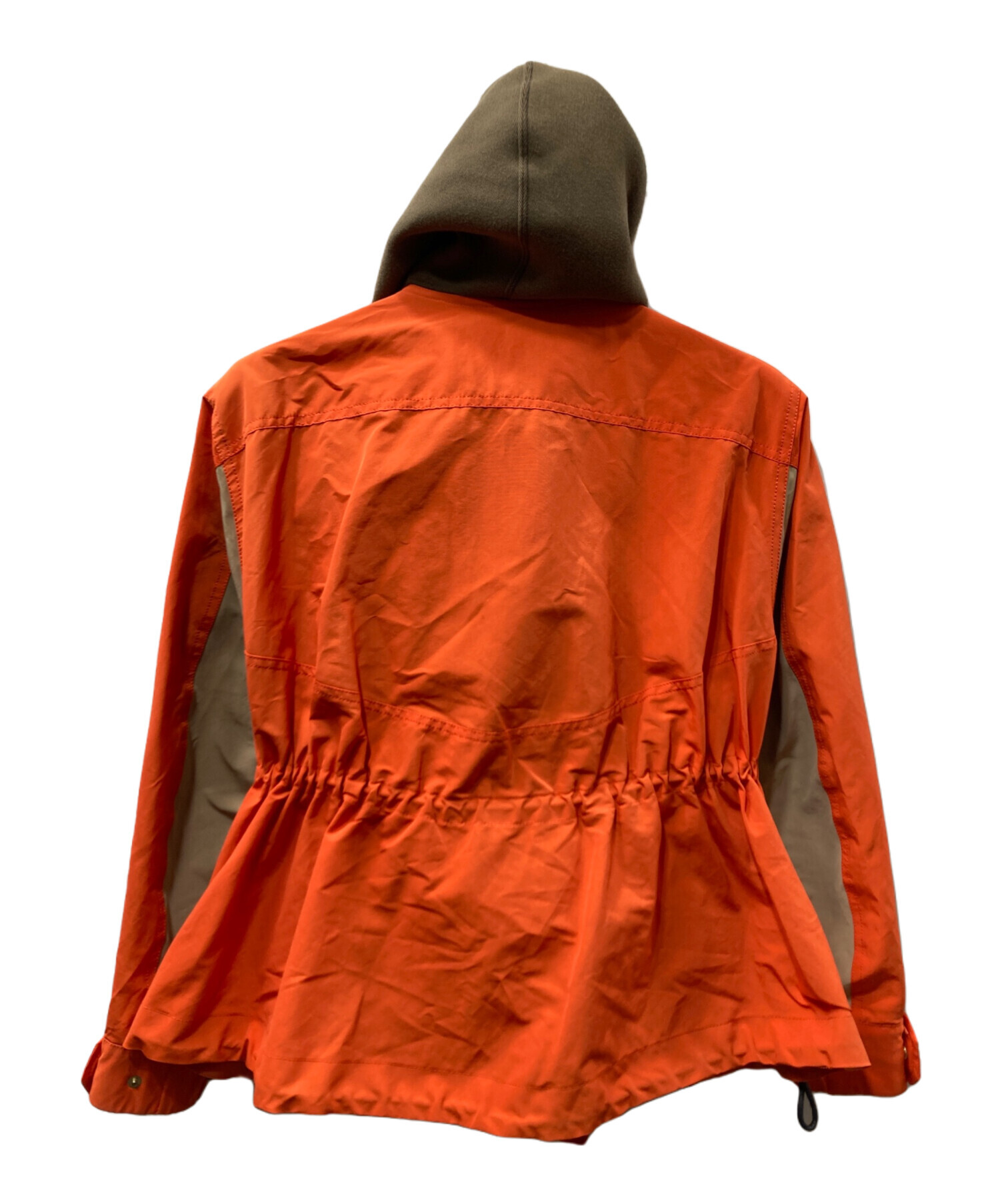 sacai サカイ Sponge Sweat x Nylon フーディ カーキ 中古・古着通販】sacai (サカイ) Sponge Sweat x Nylon Twill Hoodie