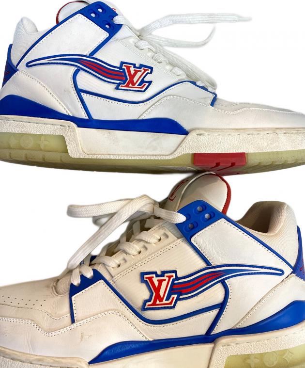 値下げ中⚠️Louis Vuitton スニーカー 青/グレー/赤 中古・古着通販】LOUIS VUITTON (ルイ ヴィトン) LV トレイナー