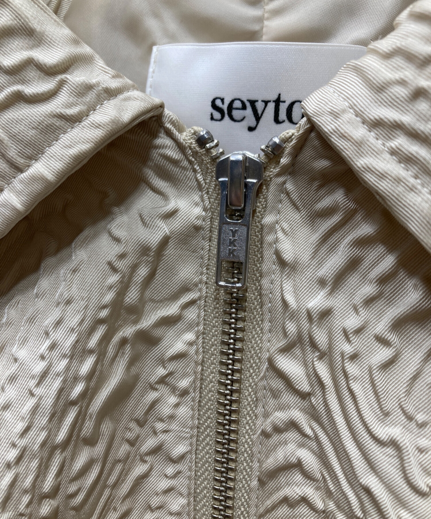 中古・古着通販】seyto (セイト) JACQUARD CUT OUT GATHER BLOUSON