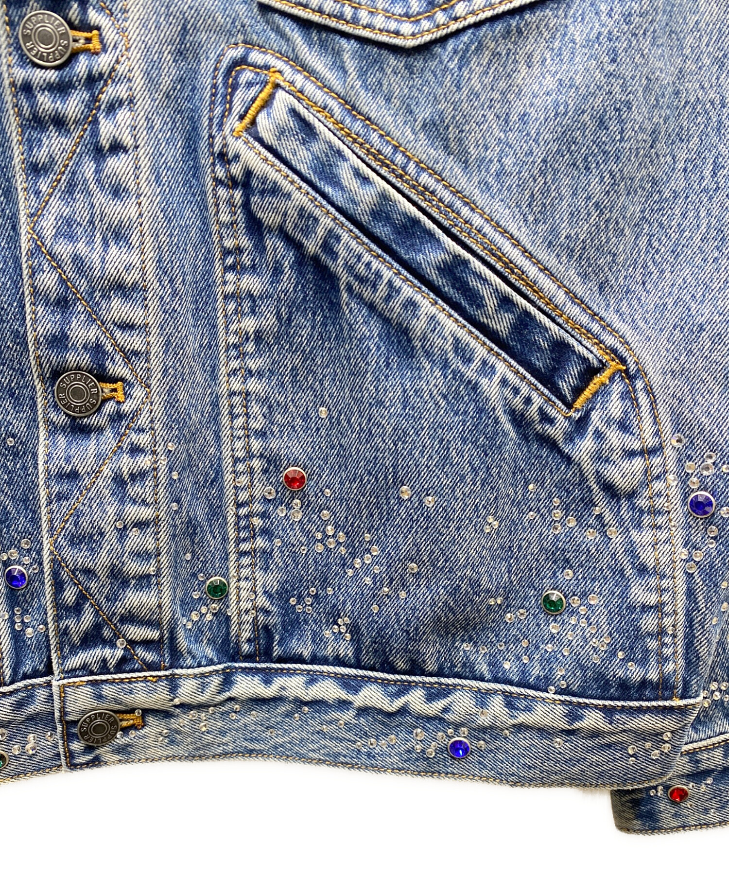 中古・古着通販】SUPPLIER (サプライヤー) Rhinestone Denim Jacket