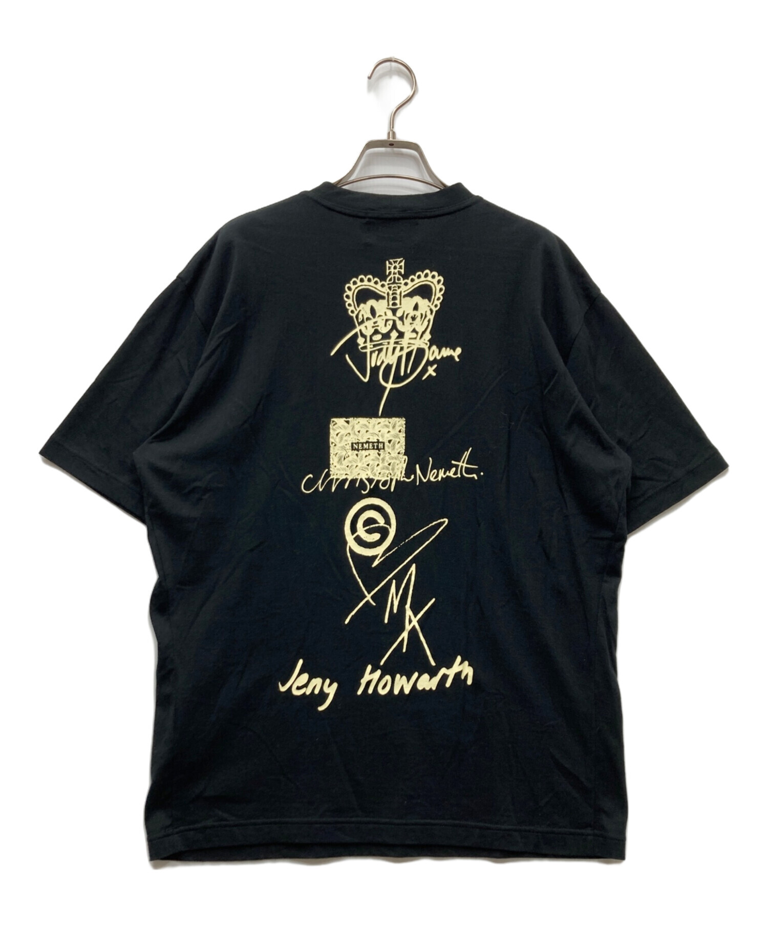 中古・古着通販】Nemeth (ネメス) プリントTシャツ ブラック サイズ:L