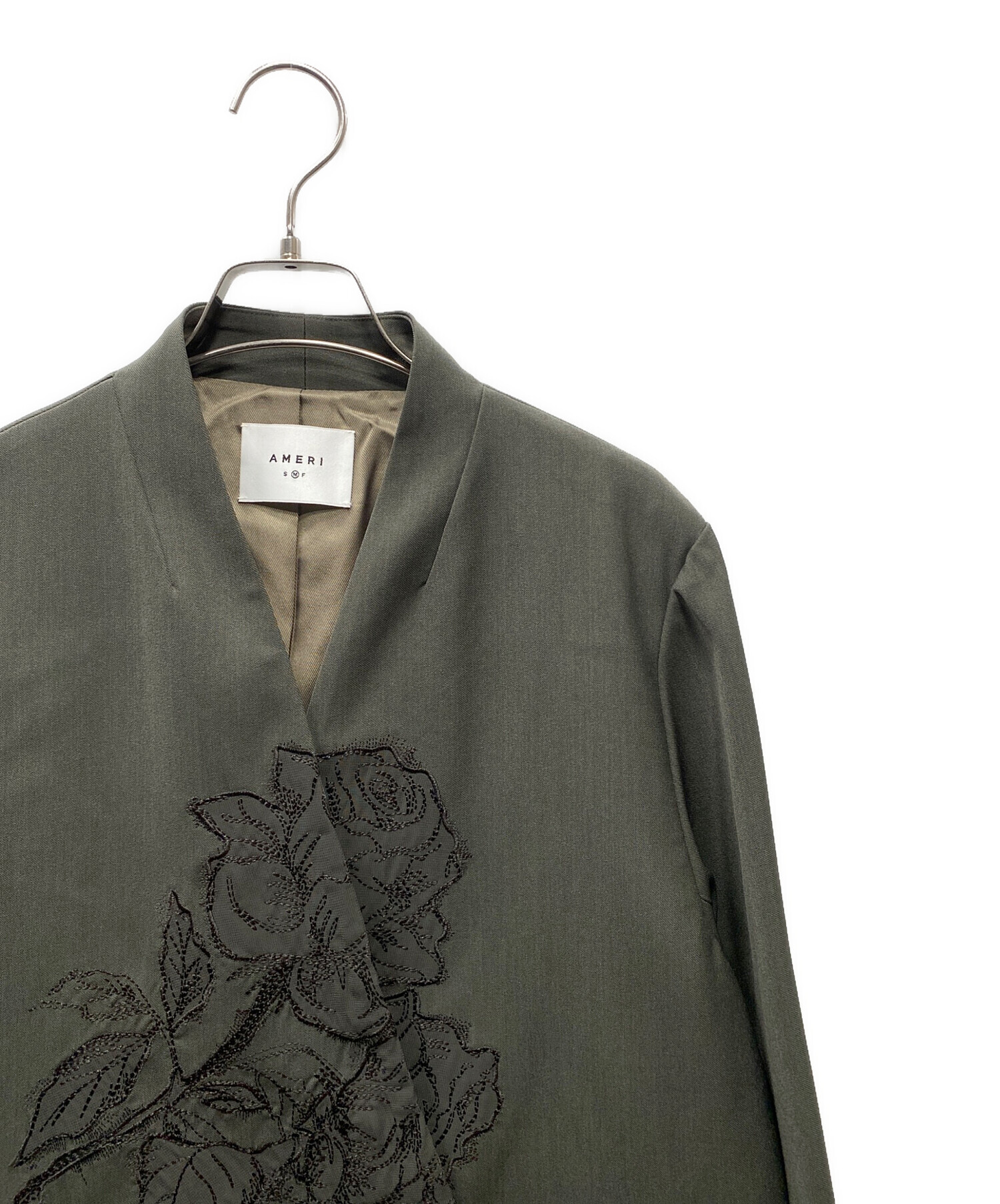 中古・古着通販】AMERI (アメリ) ROSE EMBROIDERY JACKET テーラード