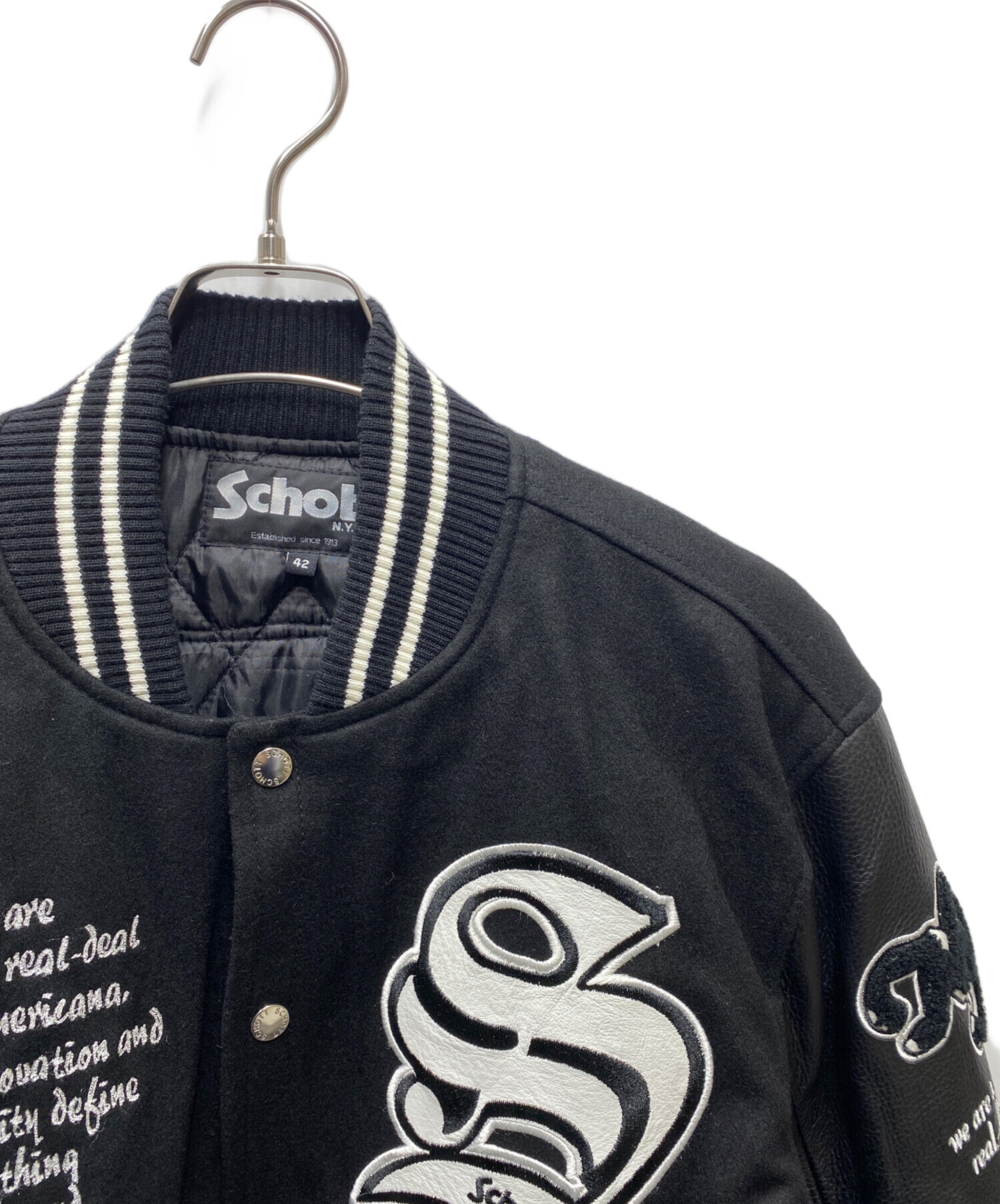 中古・古着通販】Schott (ショット) フルデコ スタジャン ブラック