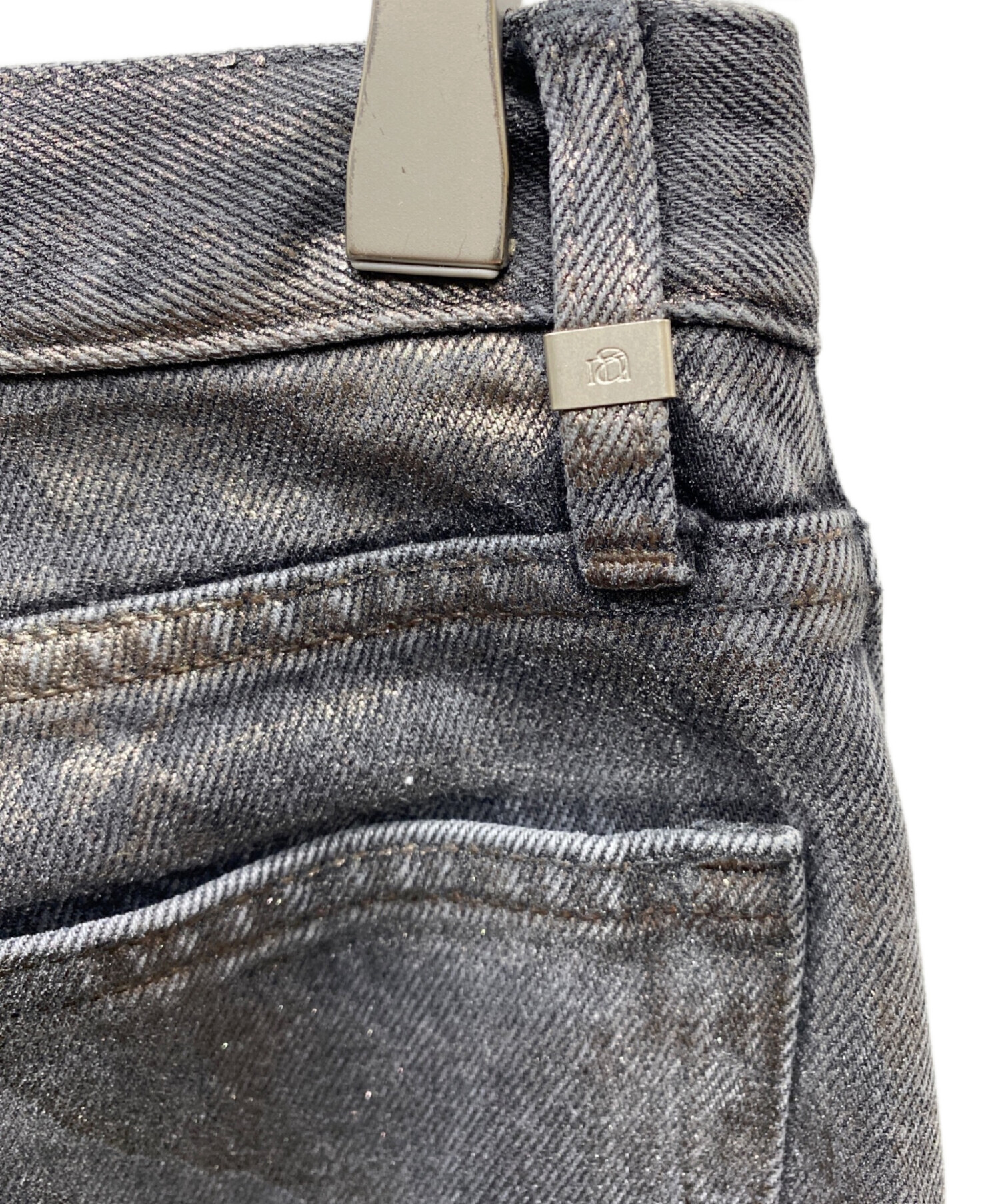 中古・古着通販】Ameri (アメリ) FOIL STRAIGHT COLOR DENIM ラメ加工