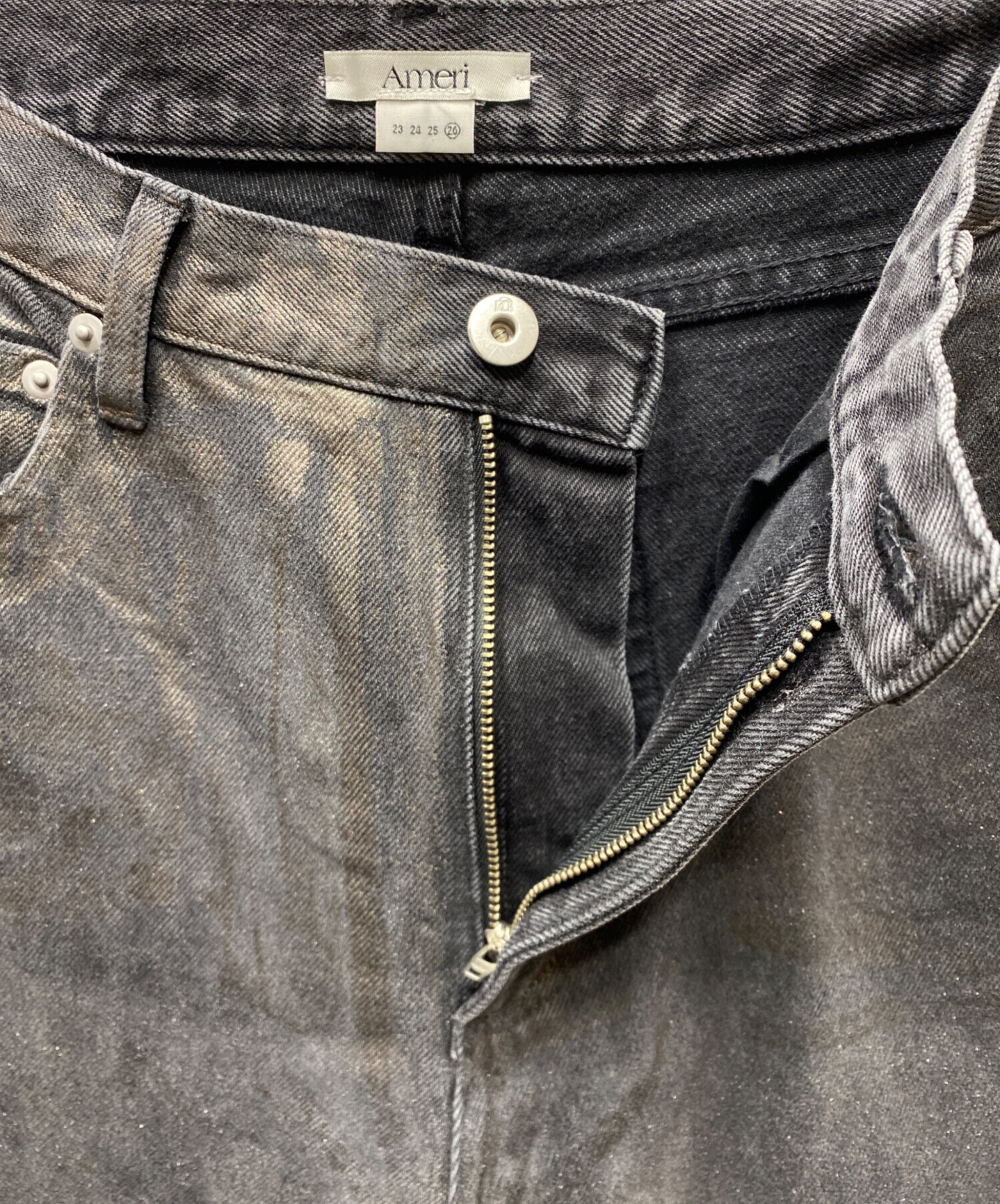 中古・古着通販】Ameri (アメリ) FOIL STRAIGHT COLOR DENIM ラメ加工