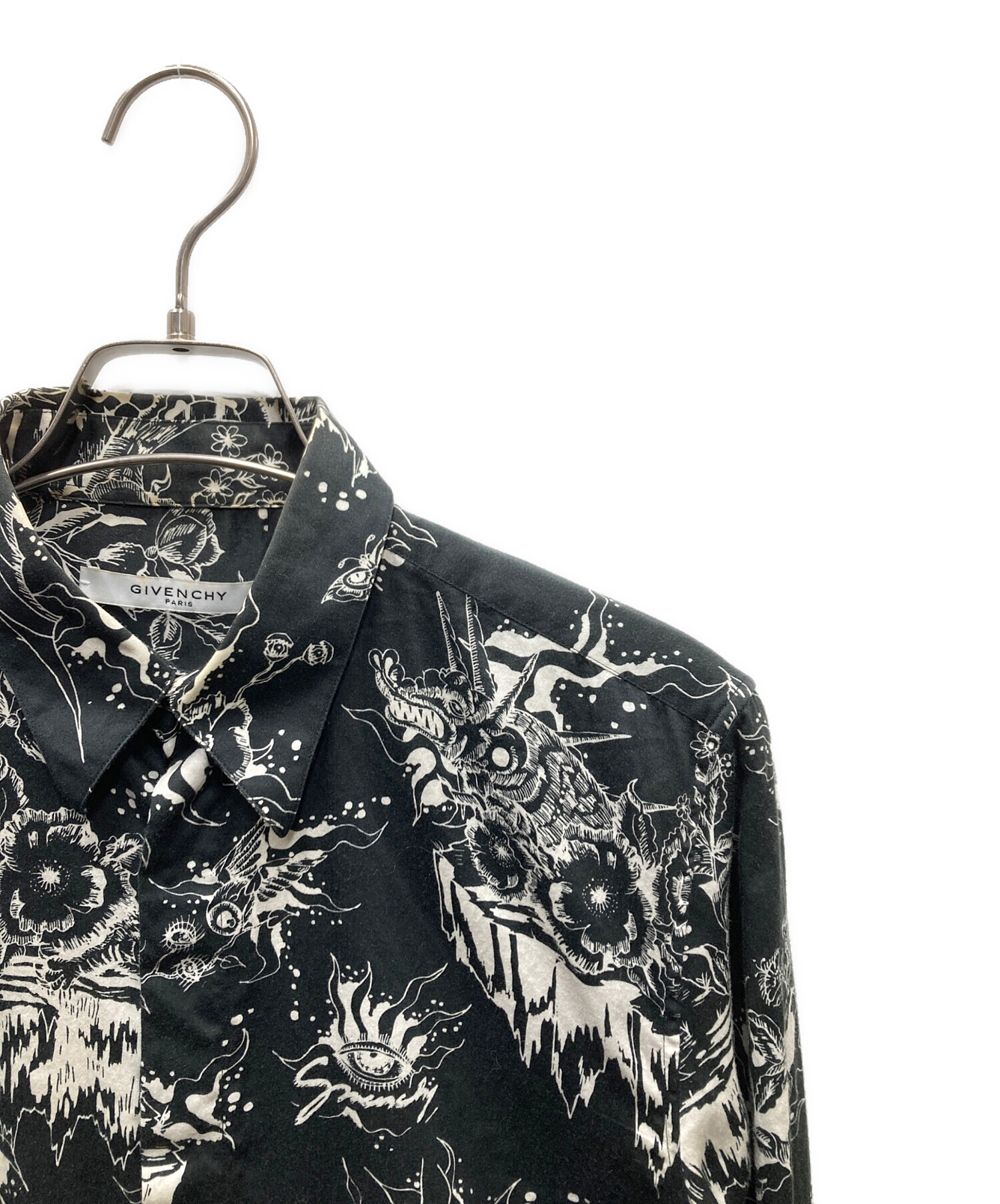 中古・古着通販】GIVENCHY (ジバンシィ) 総柄シャツ ブラック サイズ