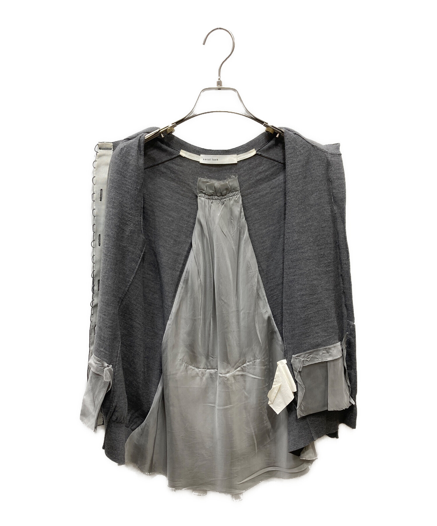 中古・古着通販】sacai (サカイ) バック切替クルーネックカーディガン