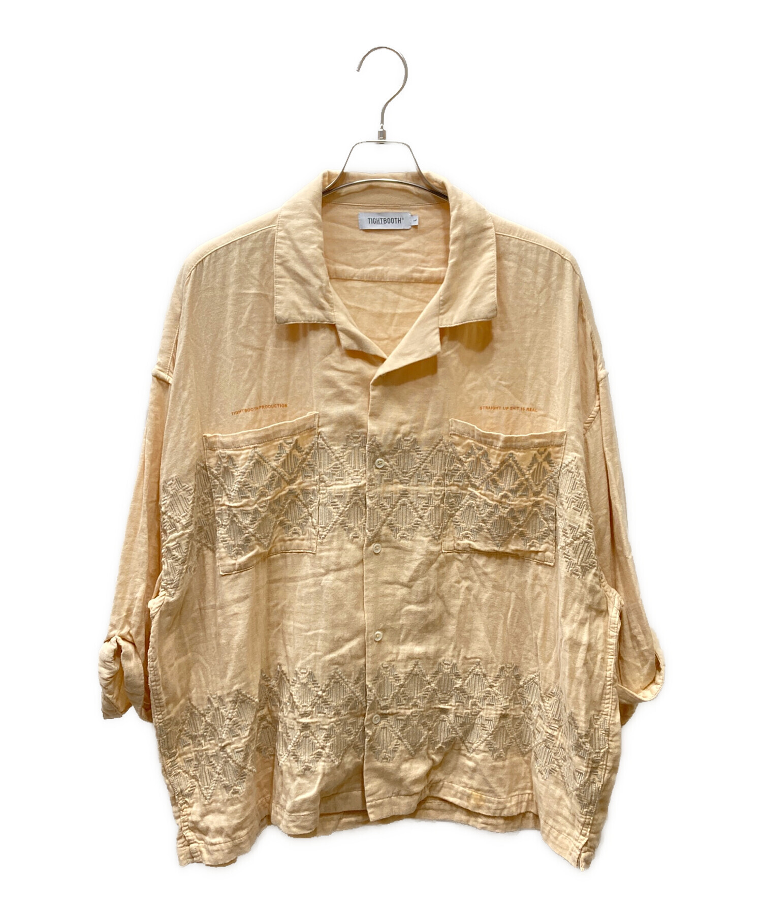TIGHTBOOTH DIAMOND ROLL-UP SHIRT BALLOON PANTS ベージュ 【公式通販】