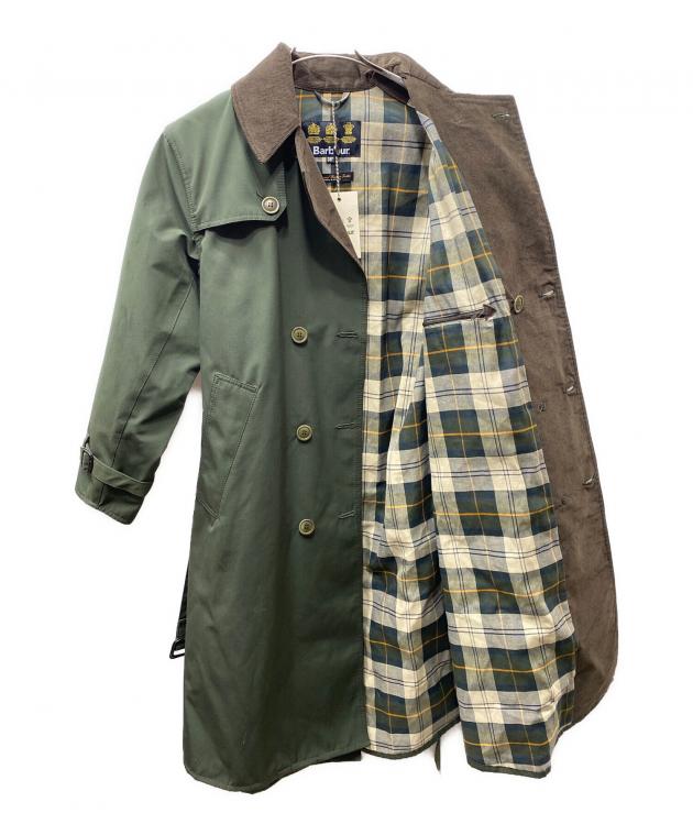 ★かっちゃん★Barbour バブアー 2LAYER トレンチコート 中古・古着通販】Barbour (バブアー) 2LAYER トレンチコート グリーン