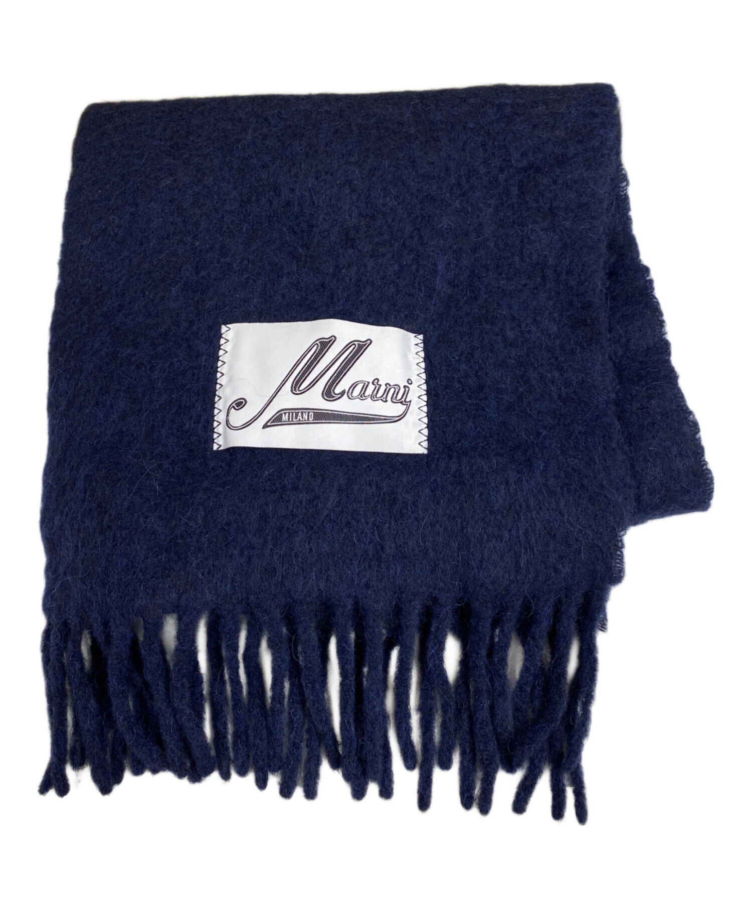 中古・古着通販】MARNI (マルニ) フリンジ付き起毛アルパカマフラー