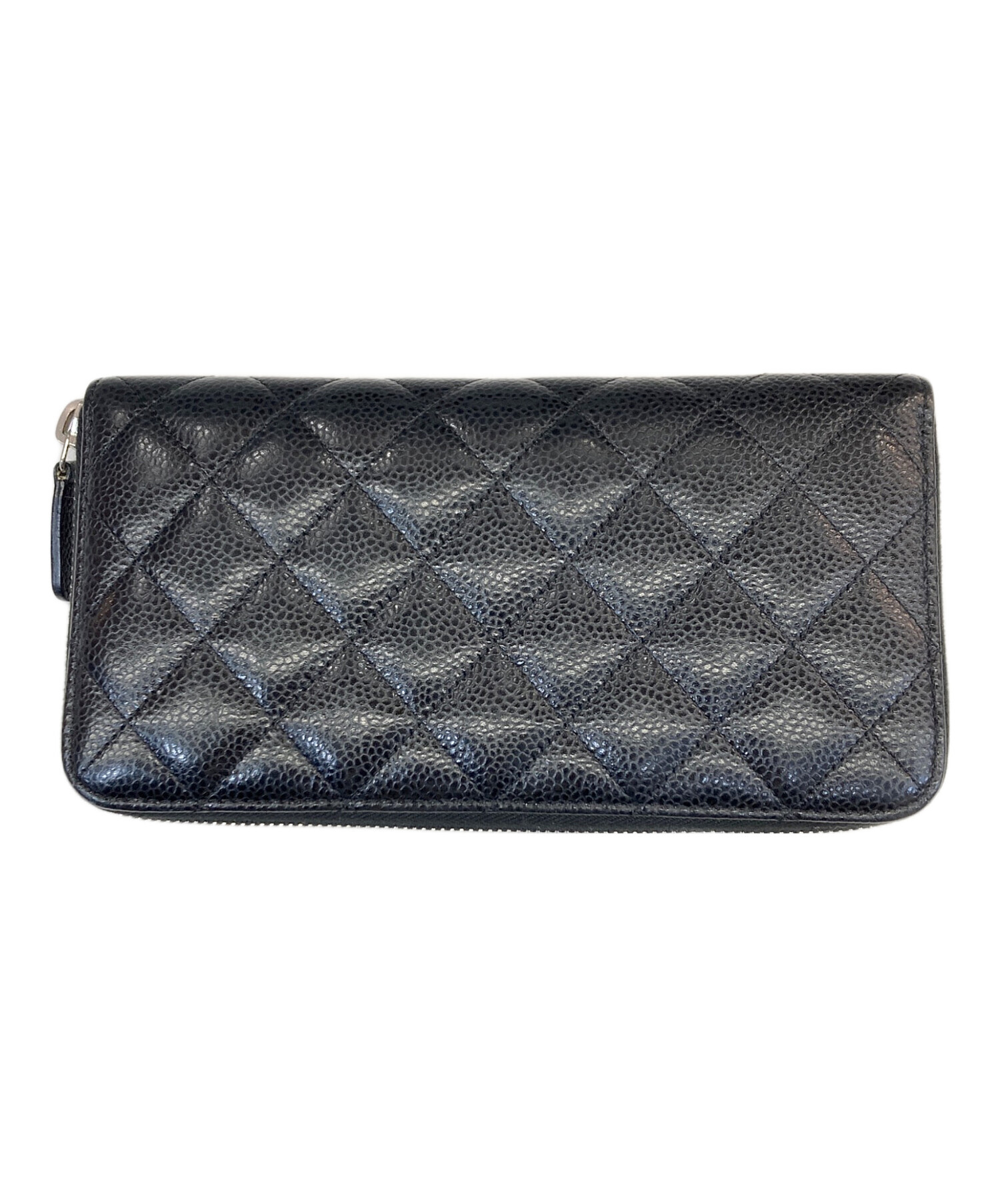 中古・古着通販】CHANEL (シャネル) キャビアスキンラウンドファスナー 