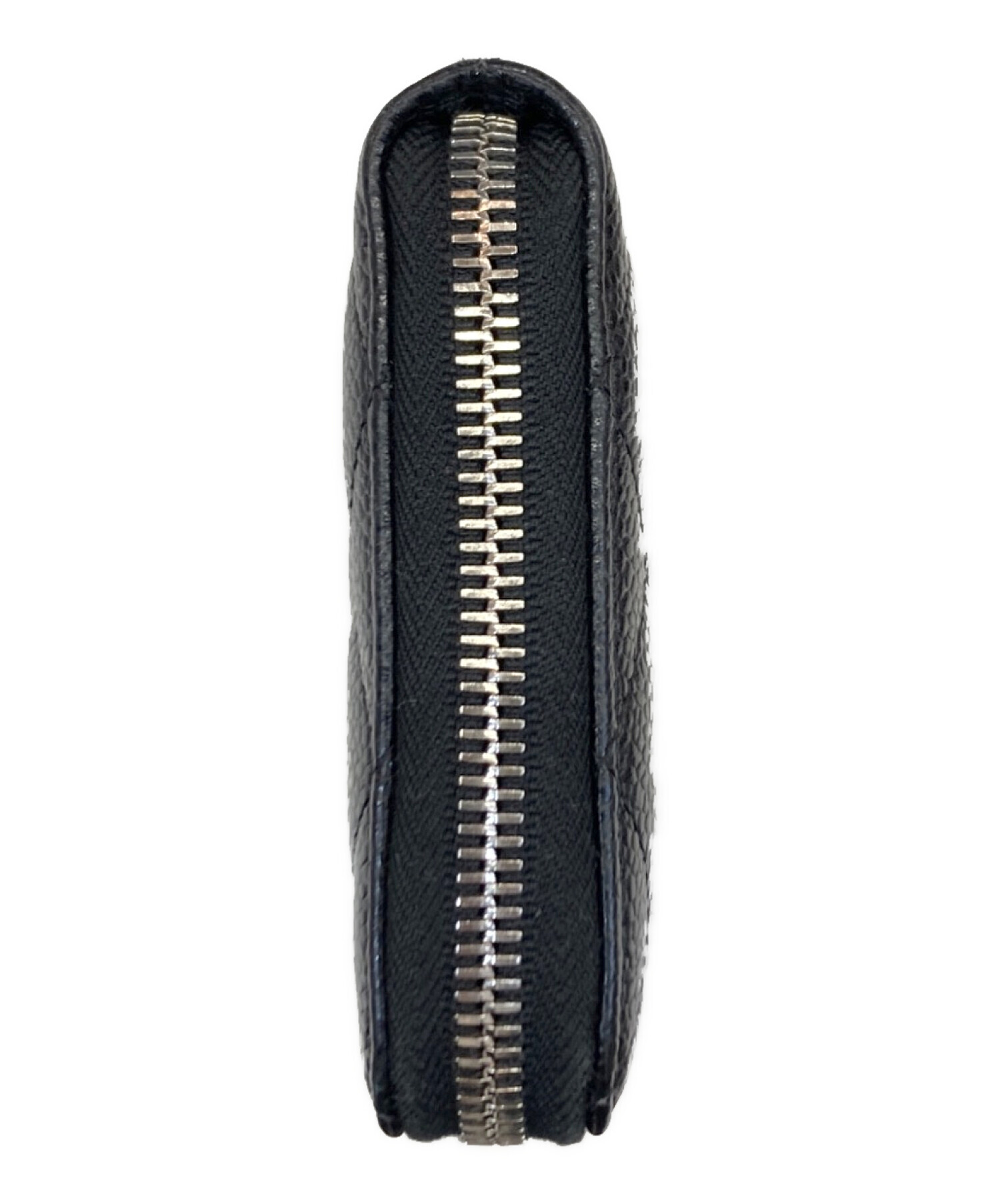 中古・古着通販】CHANEL (シャネル) キャビアスキンラウンドファスナー