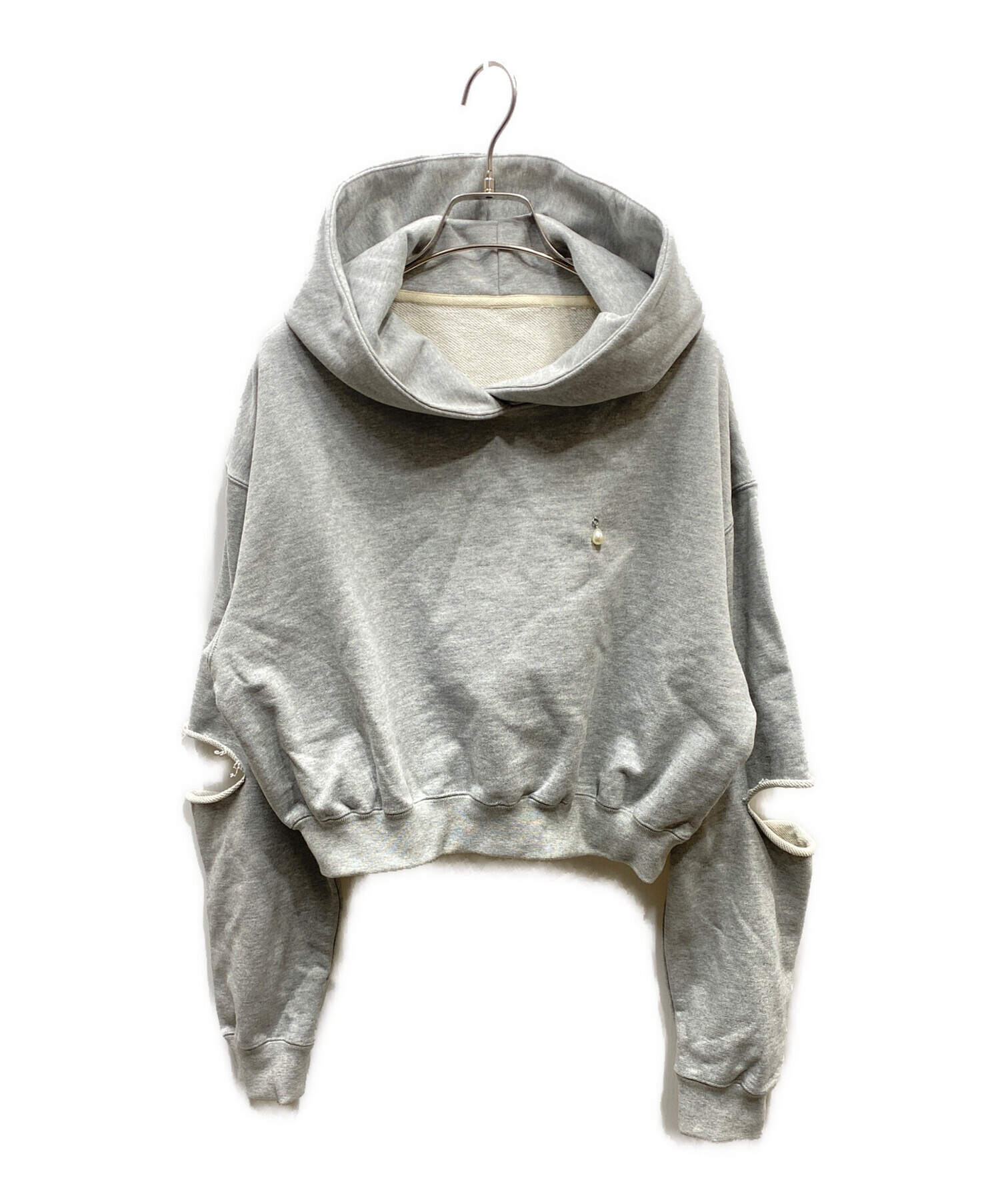 中古・古着通販】JOSE MOON (ジョゼムーン) SLIT SHORT HOODIE パール